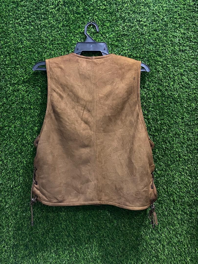 Vintage Vintage Shearling Spanish Lamb Leather Vest Size US M / EU 48-50 / 2 - 2 Thumbnail