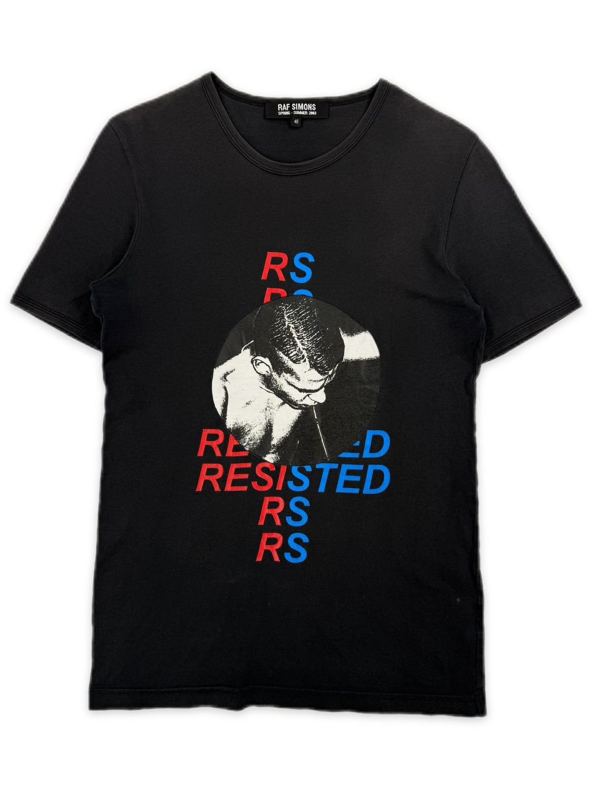 Raf Simons SS03 Raf Simons ‘Resisted’ Consumed Black Graphic T-Shirt Size US S / EU 44-46 / 1 - 1 Thumbnail
