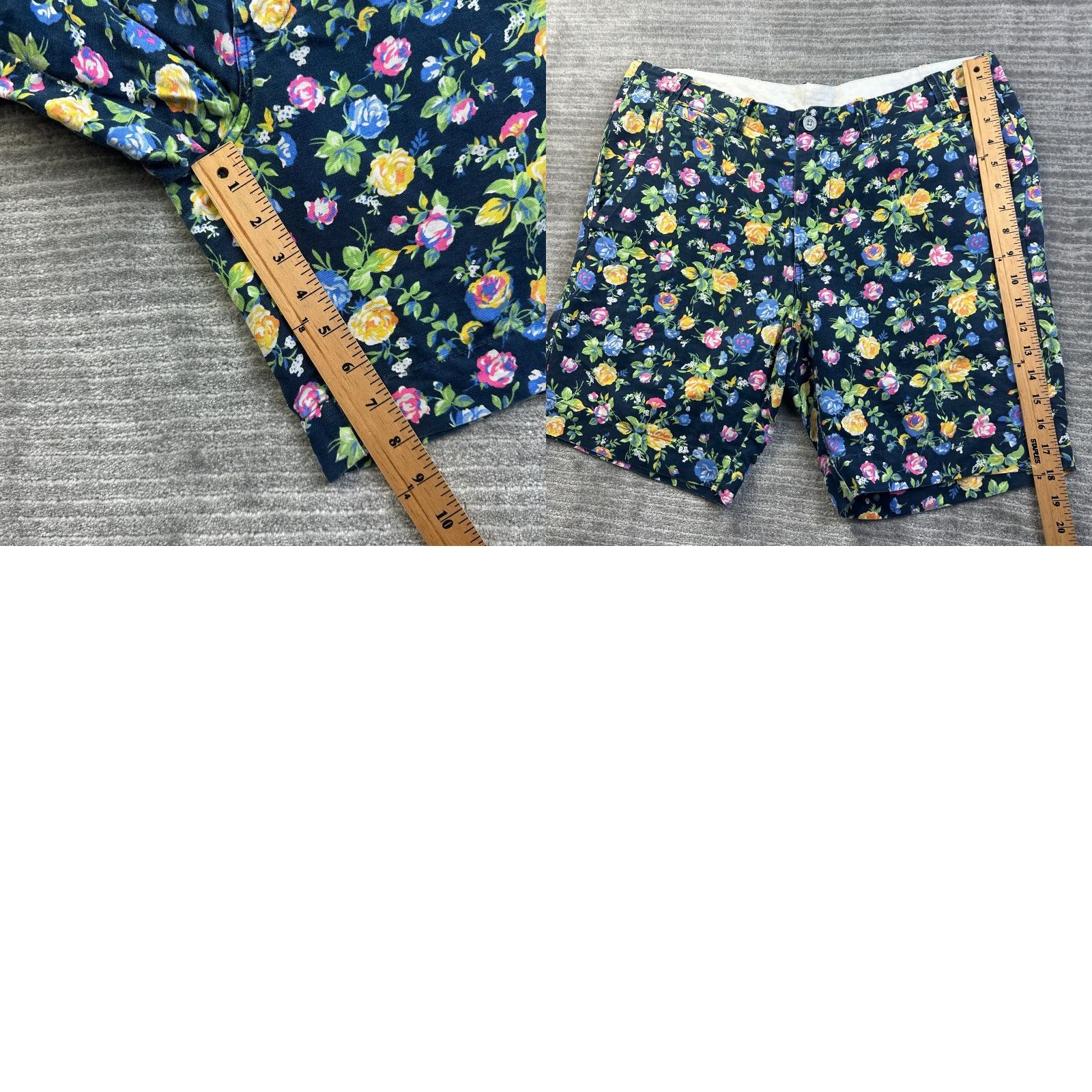 Polo Ralph Lauren Polo Ralph Lauren Shorts Mens 35 Blue Floral All Over Print Linen Blend Size US S / EU 44-46 / 1 - 8 Thumbnail