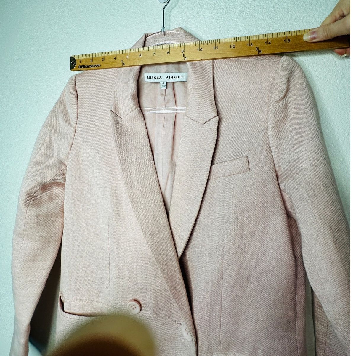 Rebecca Minkoff Rebecca Minkoff Pink Linen Blazer Size 0 Double Button Chic Size XS / US 0-2 / IT 36-38 - 16 Thumbnail