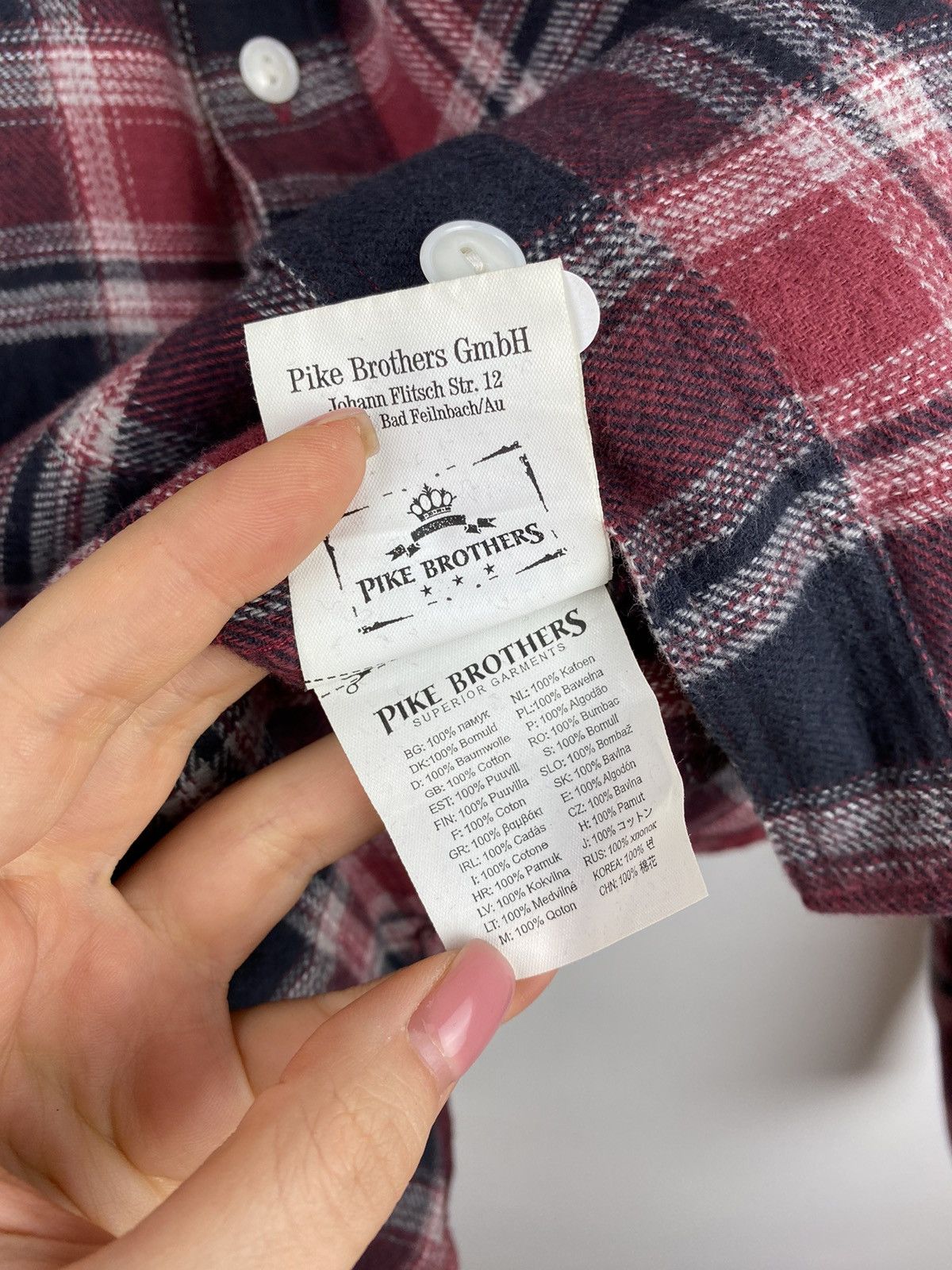 Pike Brothers Pike Brothers men’s long sleeve flannel checked shirt size M Size US M / EU 48-50 / 2 - 13 Thumbnail