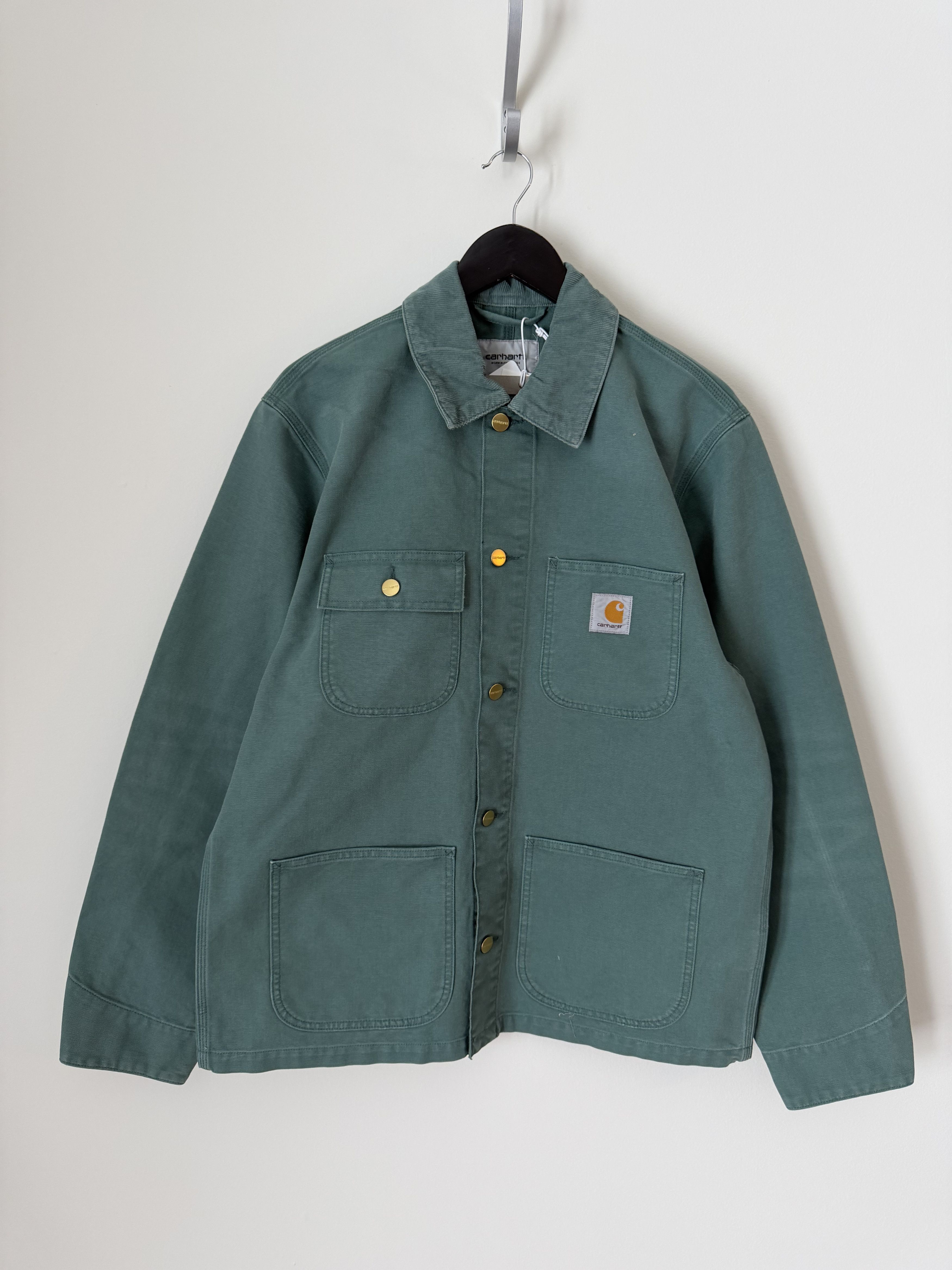 Carhartt Wip Carhartt WIP Michigan Coat in Silver Pine Green Stone Canvas Size US XL / EU 56 / 4 - 1 Thumbnail