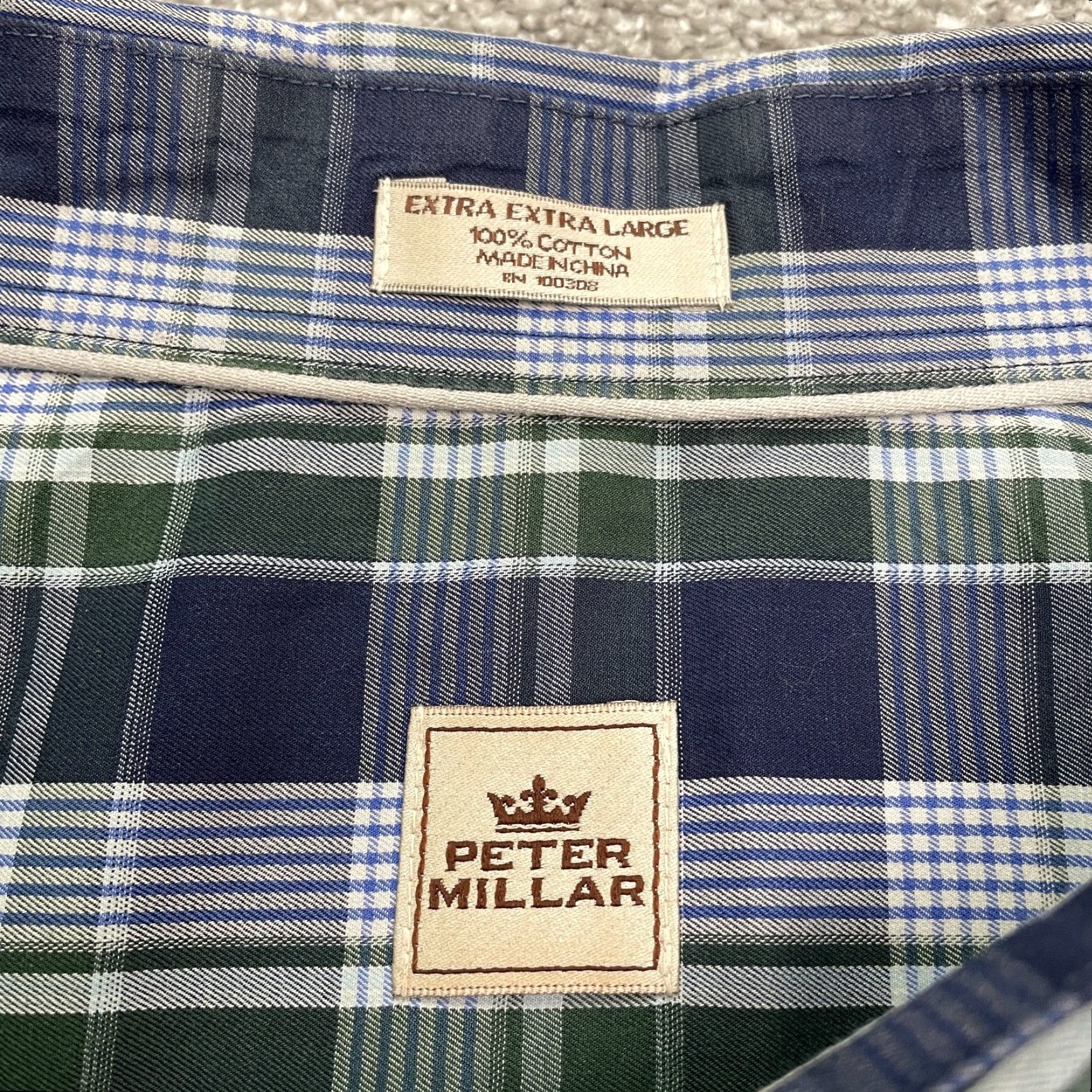 Peter Millar Peter Millar Button-Down Shirt Mens 2XL Multicolor Plaid Long Sleeve Cotton Top Size US XXL / EU 58 / 5 - 4 Thumbnail