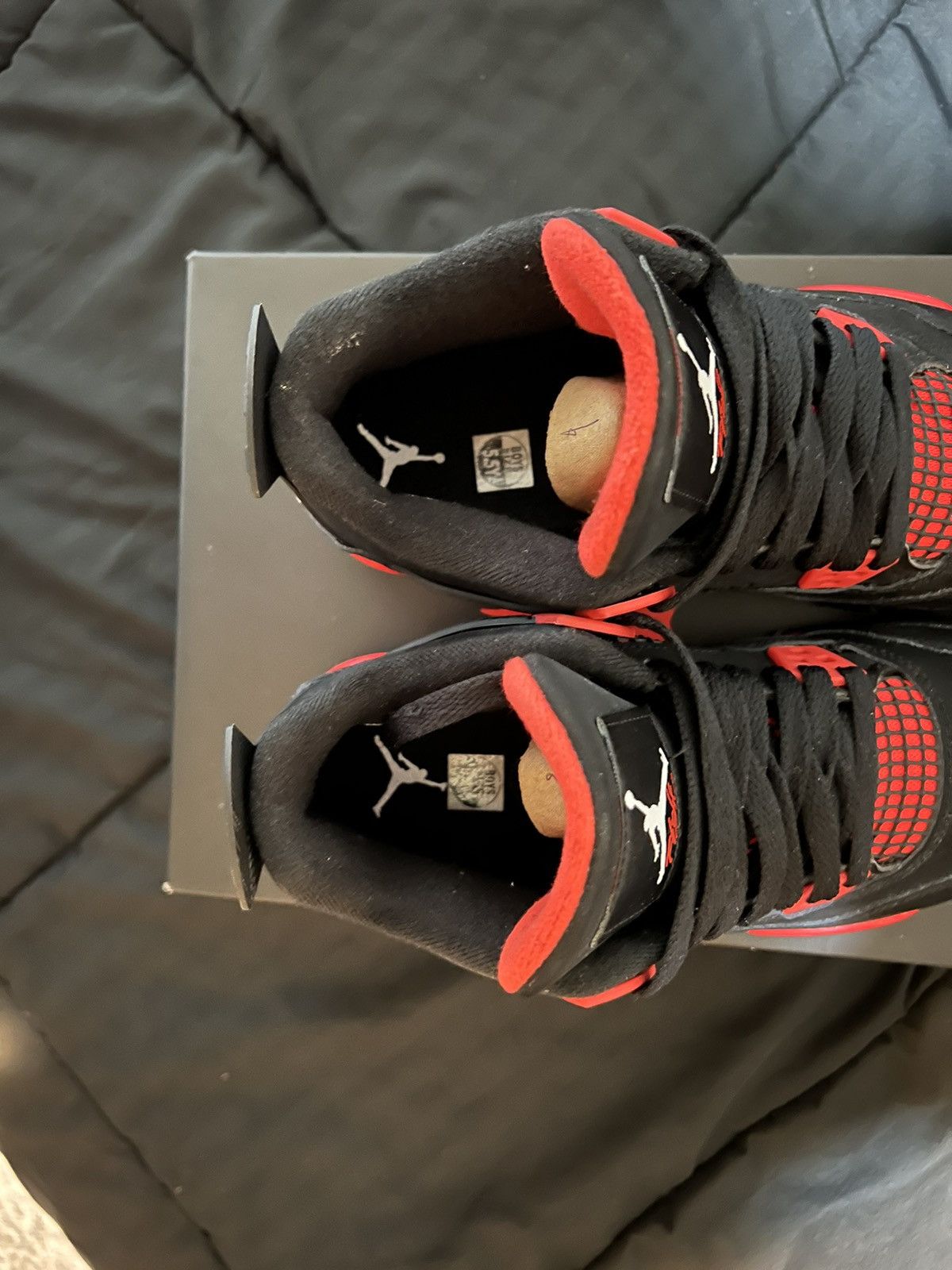 Jordan Brand × Nike Jordan 4 Red Thunder GS Size US 5.5 / EU 38 - 5 Thumbnail