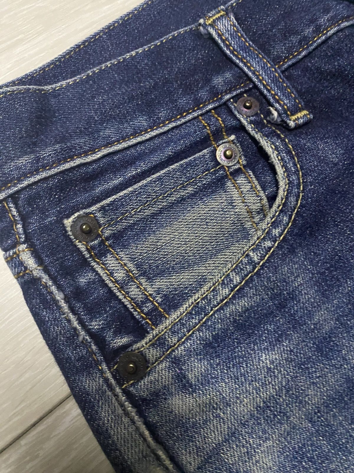 Japanese Brand Vintagw Japanese Uniqlo Selvedge Mud Wash Straight Fit Jeans Size US 28 / EU 44 - 10 Thumbnail
