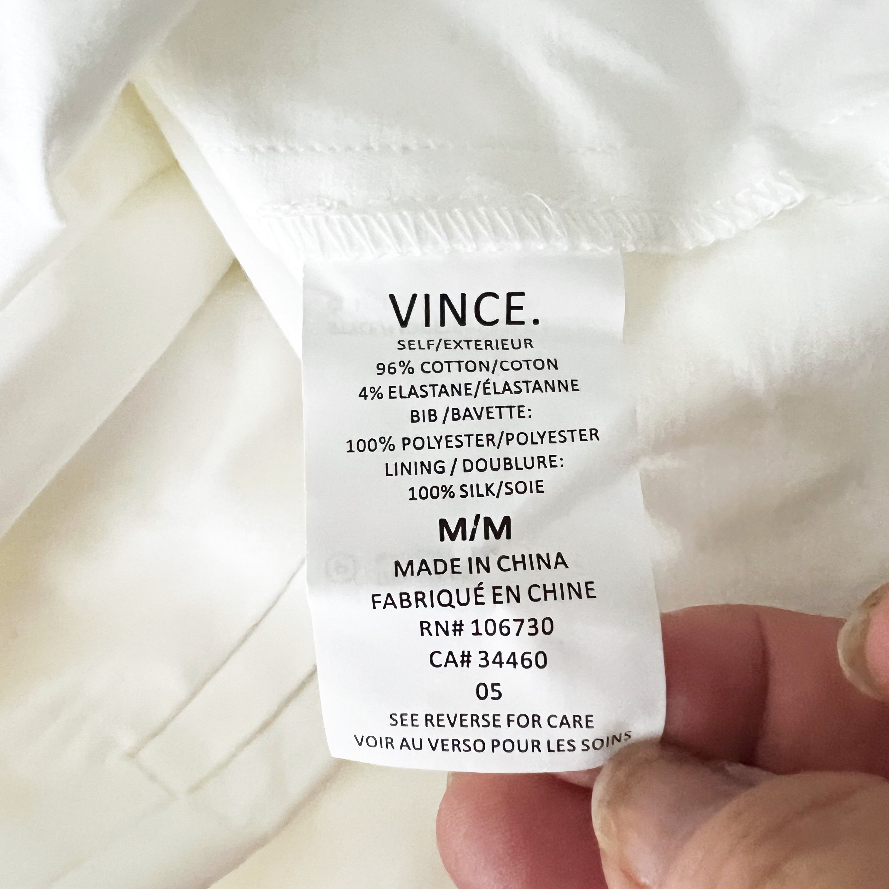 Vince NEW Vince Cotton Poplin V Neck Short Size M / US 6-8 / IT 42-44 - 3 Thumbnail