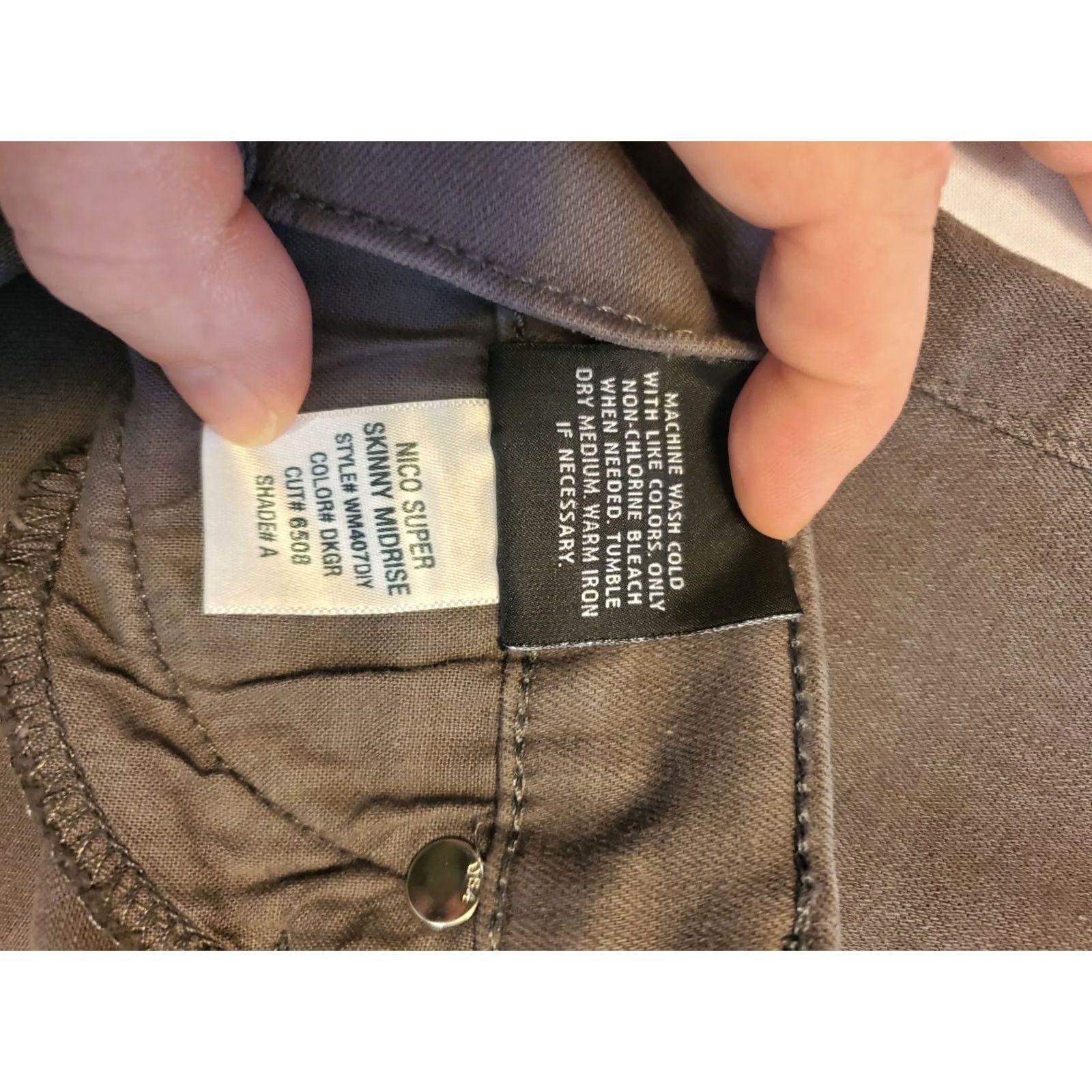 Hudson Hudson Nico Super Skinny Pants Womens Sz 31 Midrise Gray Stretch Pants Size 28" / US 6 / IT 42 - 6 Thumbnail