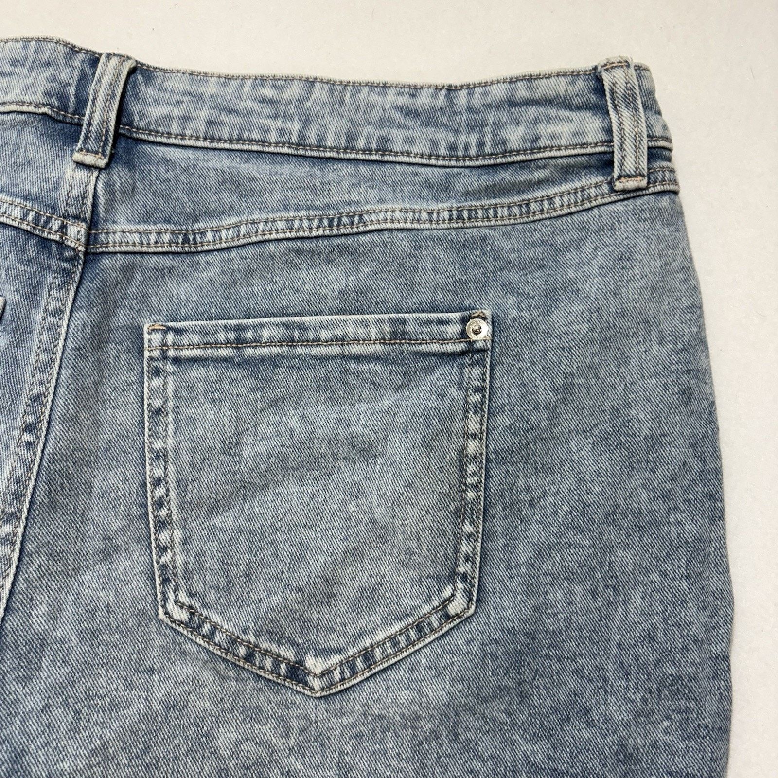Other INC Denim 18 High Rise Jean Shorts 3” Inseam Frayed Ripped Size 40" / US 18 - 11 Thumbnail