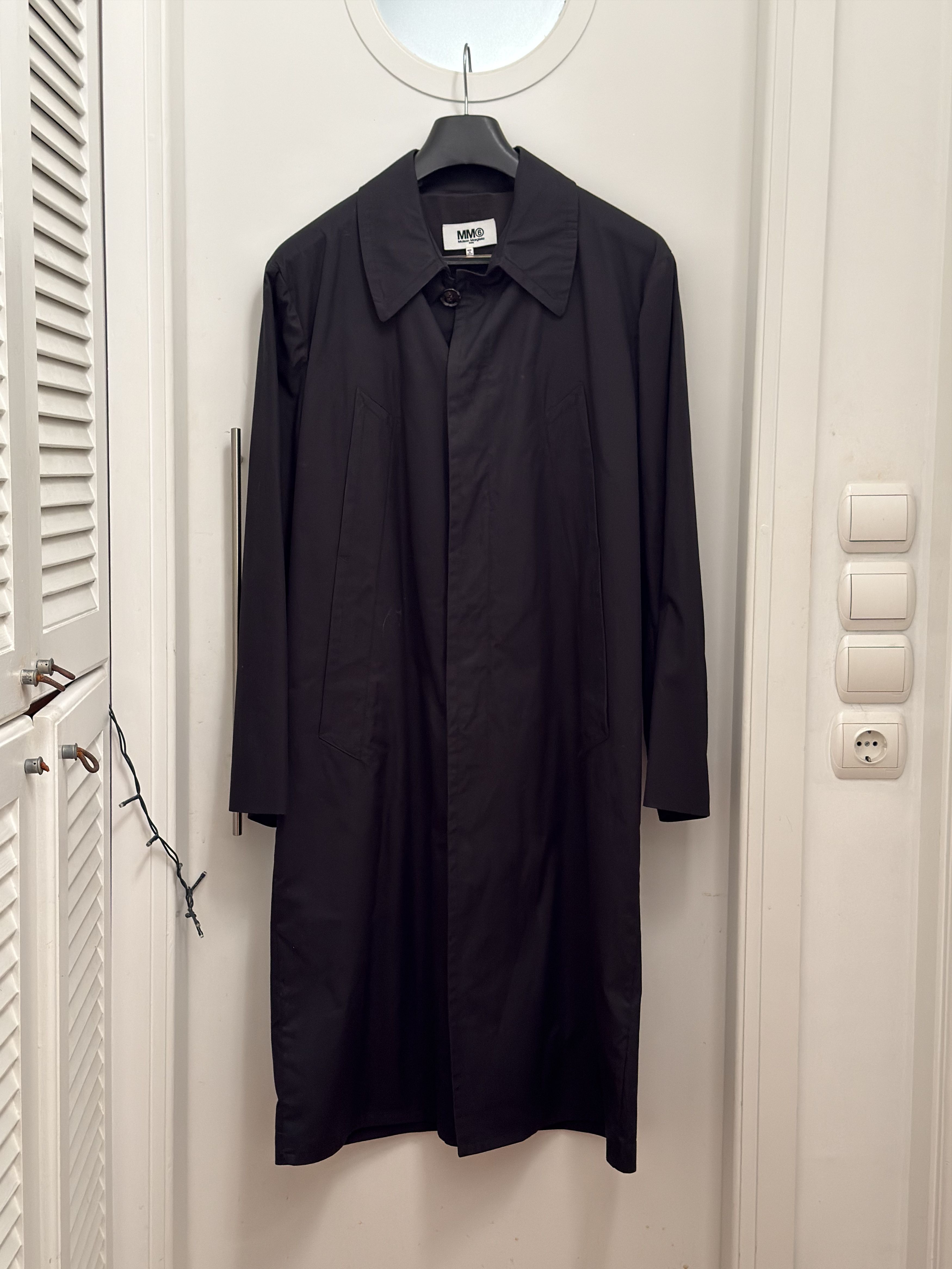 MM6 MM6 Maison Margiela Men's Trench Coat in Black Size US M / EU 48-50 / 2 - 7 Thumbnail