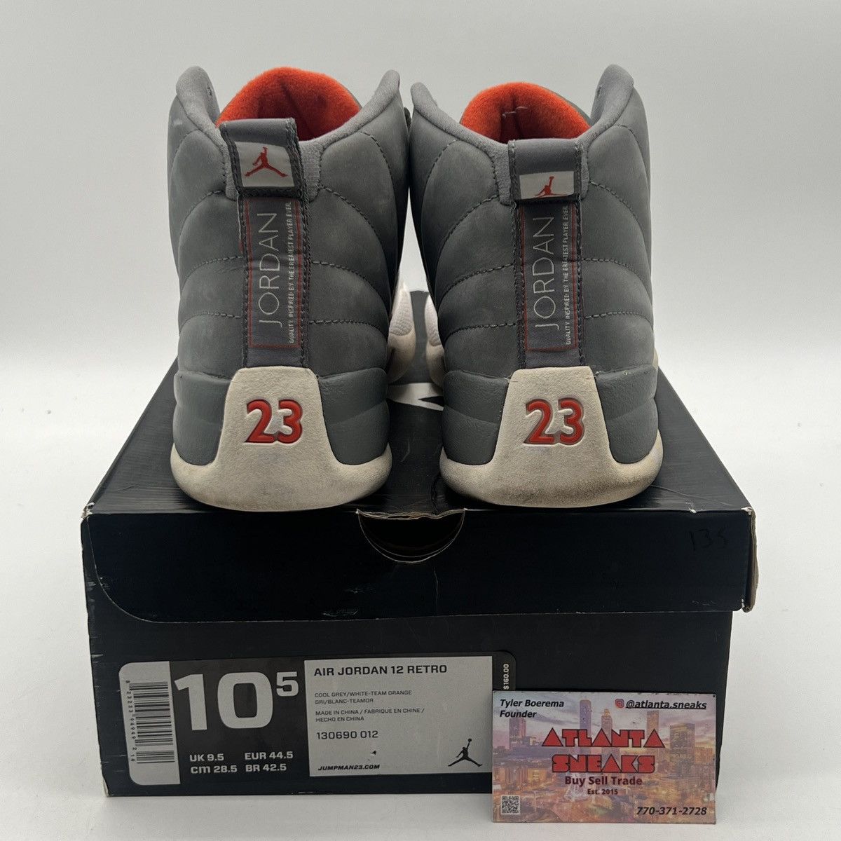 Jordan Brand Air Jordan 12 cool grey Size US 10.5 / EU 43-44 - 3 Thumbnail