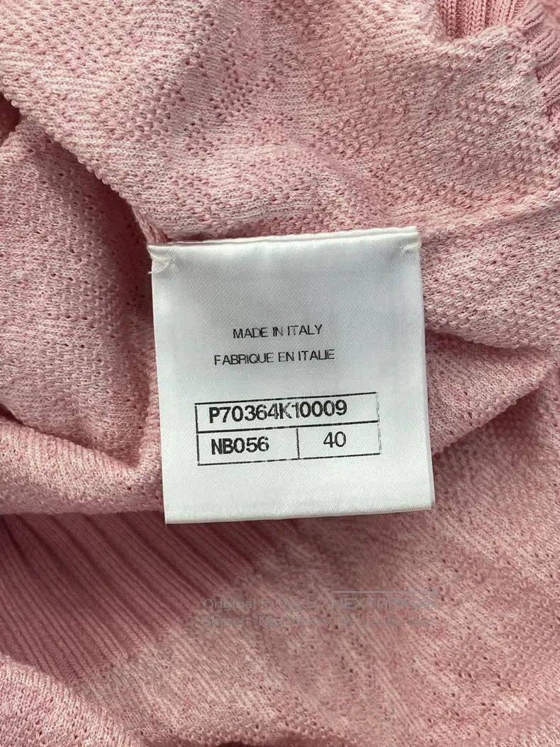 Chanel Chanel Pink embossed camellia dress Size S / US 4 / IT 40 - 6 Thumbnail