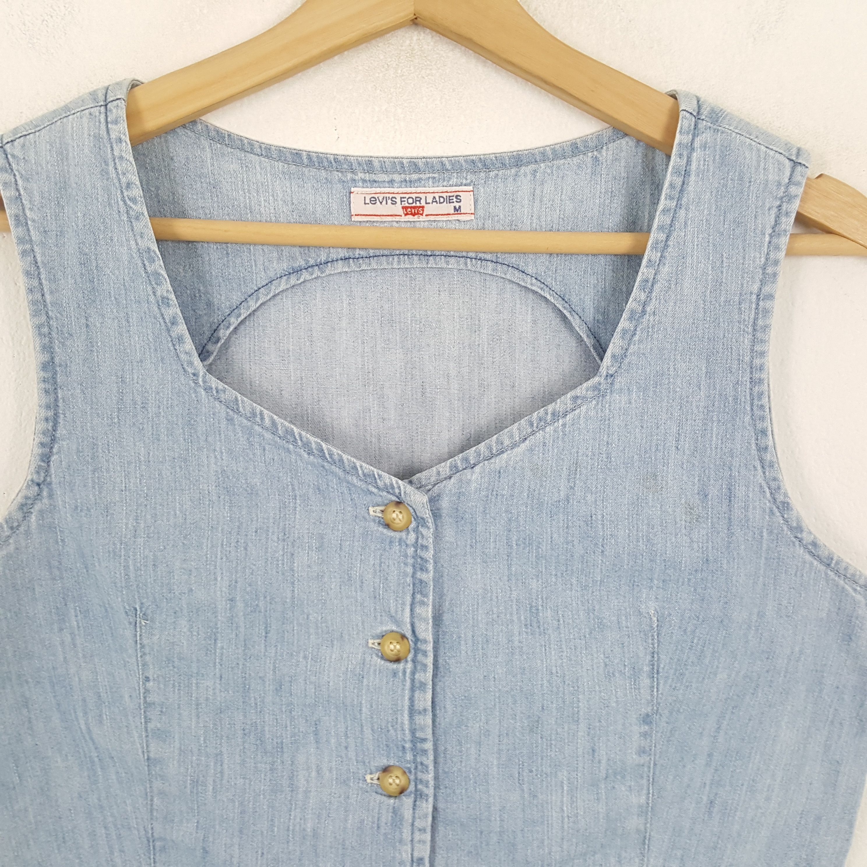 Levi's × Levi's Vintage Clothing × Vintage Vintage LEVI'S American Style Denim Vests C267n36 Size S / US 4 / IT 40 - 2 Thumbnail