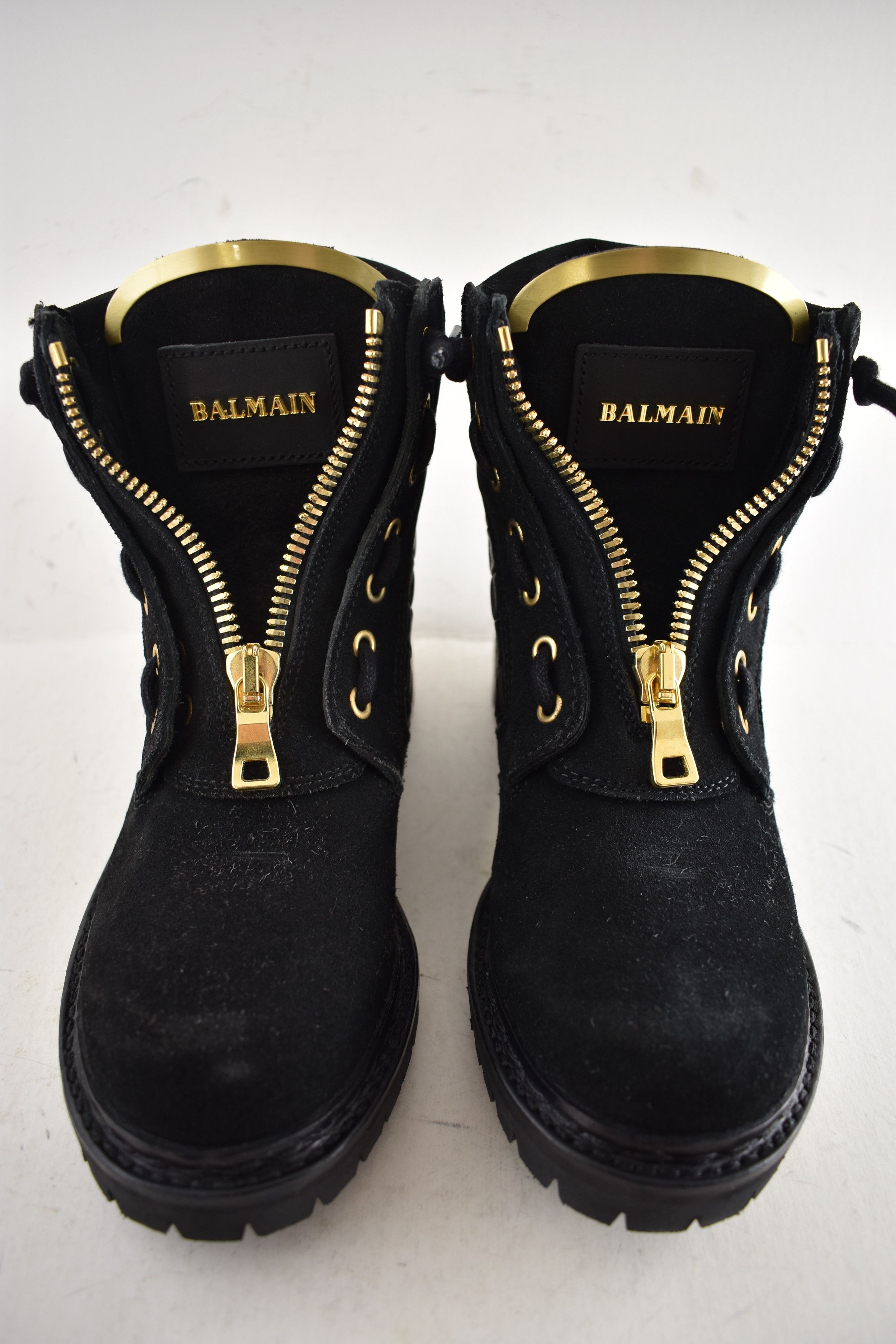 Balmain Taiga Ranger Leather Suede Zipper Biker Moto Combat Boots 36 Size US 6 / IT 36 - 7 Thumbnail