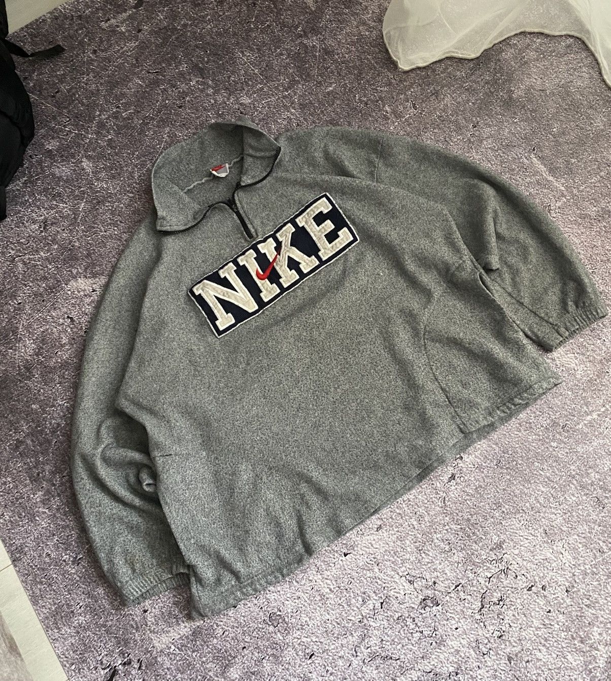 Nike Nike vinage 1/3 zip big logo Size US L / EU 52-54 / 3 - 1 Thumbnail