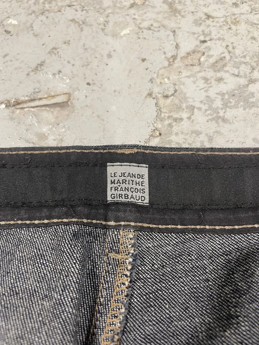 Marithe + Francois Girbaud 1990s Marithé + François Girbaud Navy Brut Large Denim Structured Jeans Size US 34 / EU 50 - 9 Thumbnail