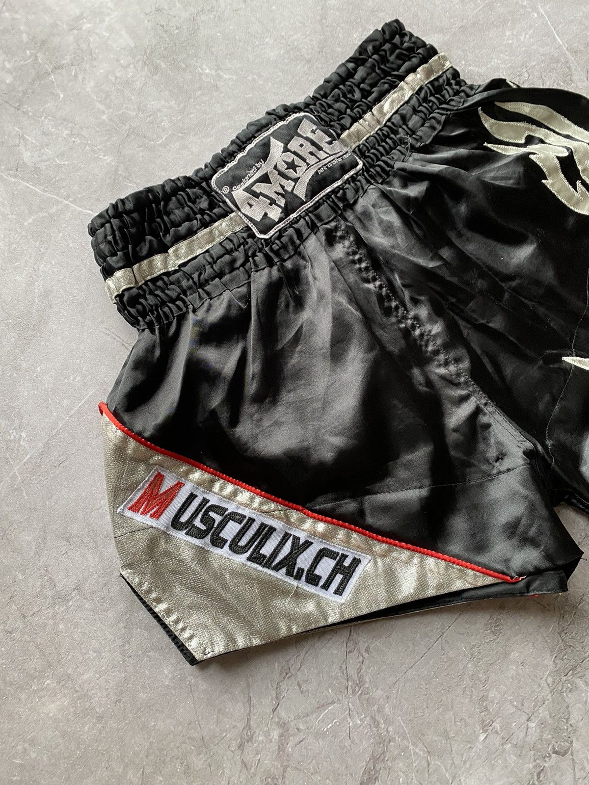 Vintage Vintage THAI4MORE Muay Thai Boxing Training Musculix Shorts Size US 34 / EU 50 - 4 Thumbnail