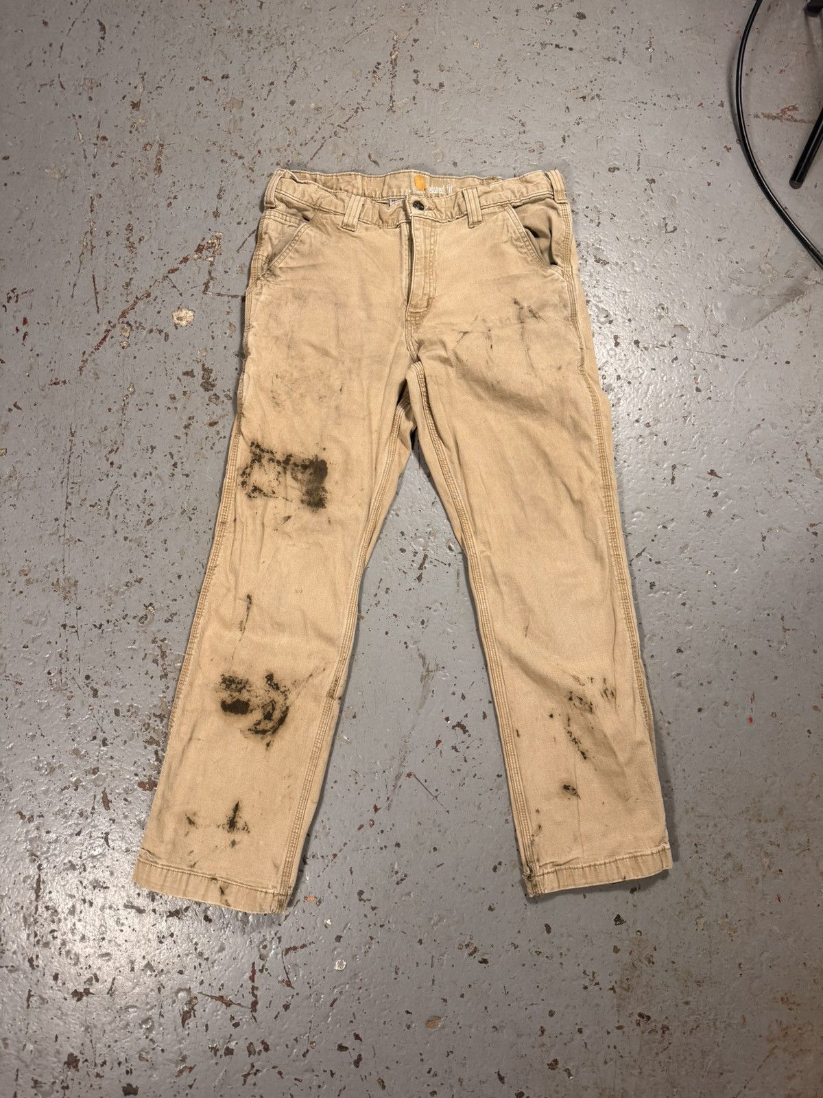 Carhartt Vintage Distressed Stained Carhartt Carpenter Pants Size US 34 / EU 50 - 1 Thumbnail
