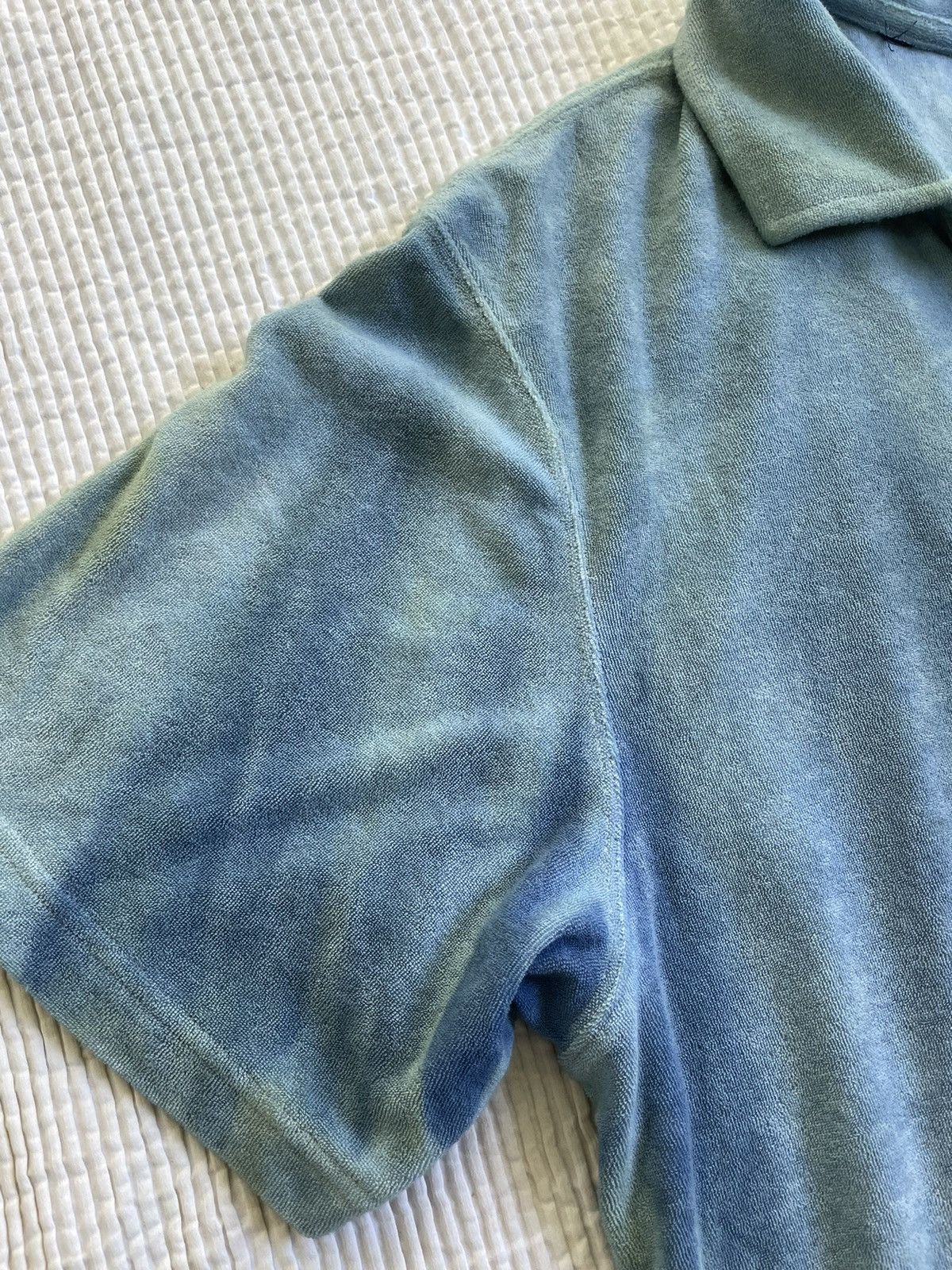 Indigo Indigo Schloppy Dyed Sun Faded Terry Cloth Polo Size US L / EU 52-54 / 3 - 8 Thumbnail