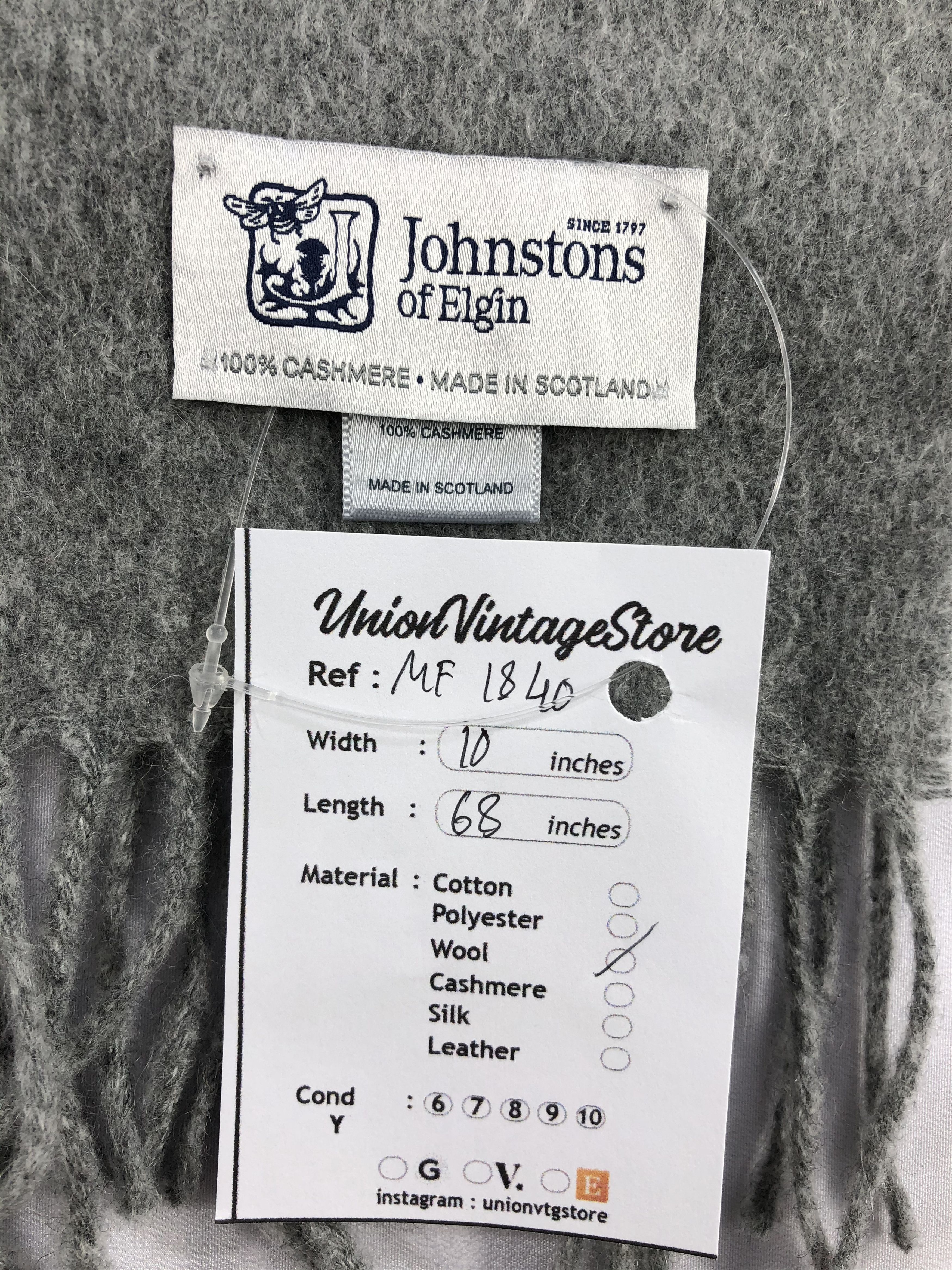 Johnstons Of Elgin Vintage Johnstons of Elgin Scarf/Muffler/Neckwear MF1840 Size ONE SIZE - 5 Thumbnail