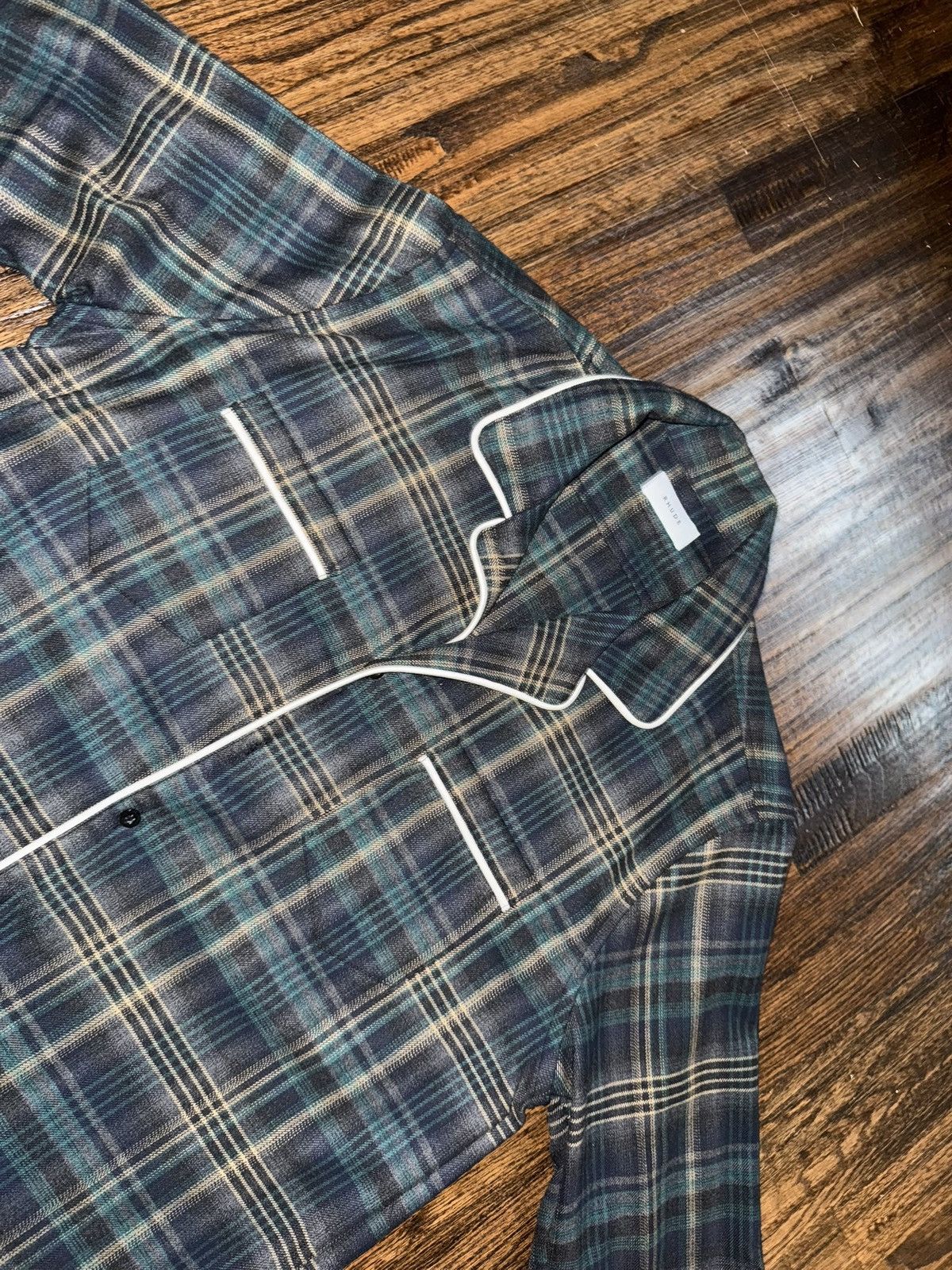 Rhude Rhude Black-watch Plaid Pajama Button Up Shirt Size Medium Size US M / EU 48-50 / 2 - 2 Thumbnail