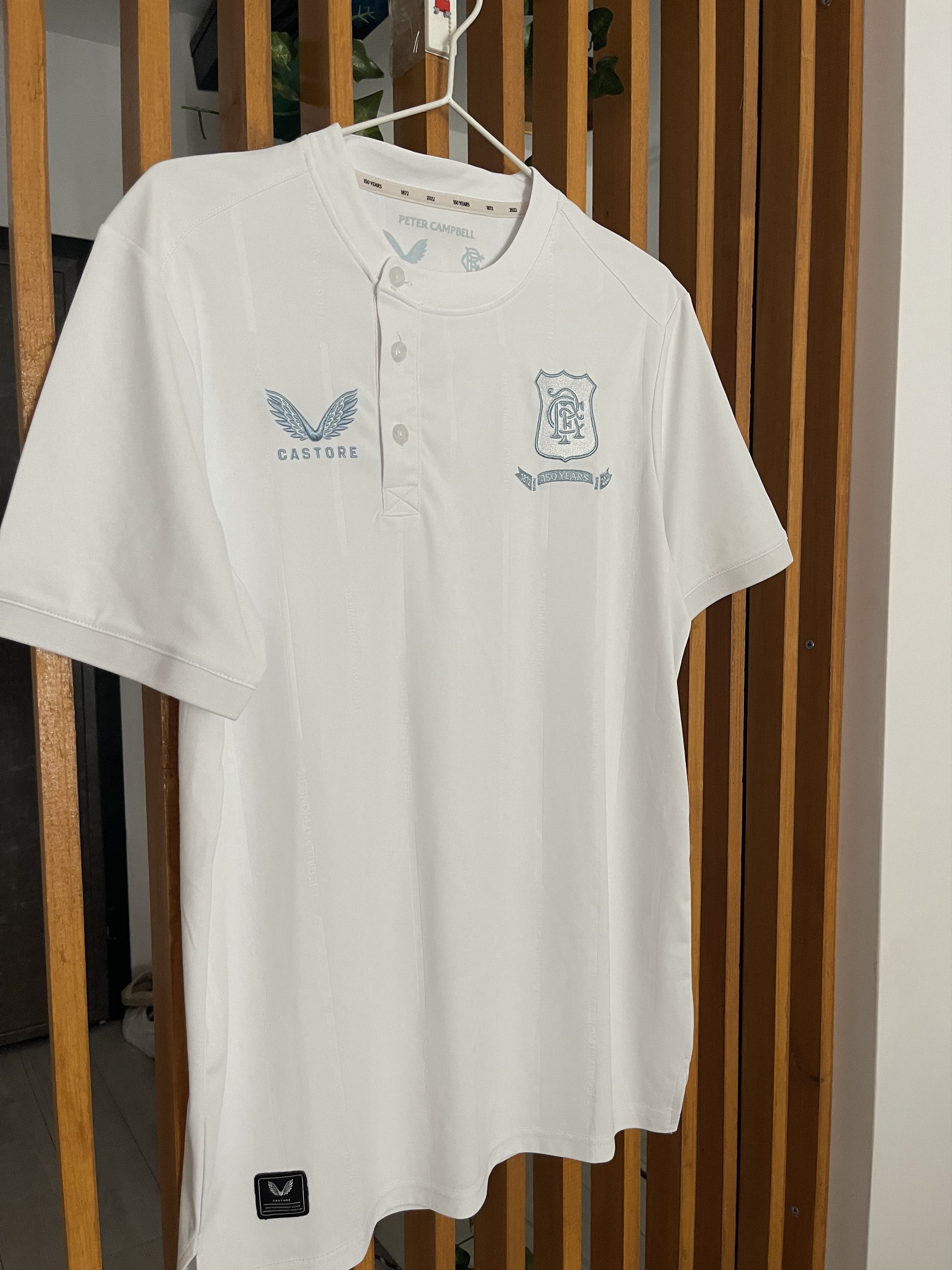 Castore Castore Rangers 150 Years Peter Campbell Shirt M White Size US M / EU 48-50 / 2 - 4 Thumbnail