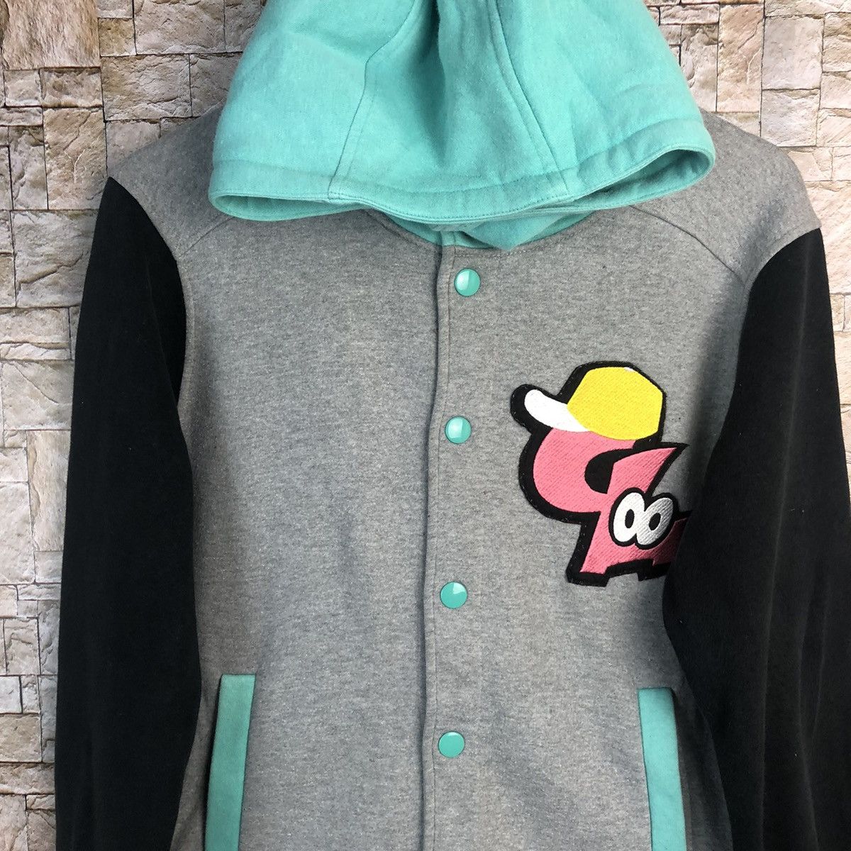 Japanese Brand Coelu Hoodie Grey Bombers varsity Jacket #A185 Size US S / EU 44-46 / 1 - 5 Thumbnail