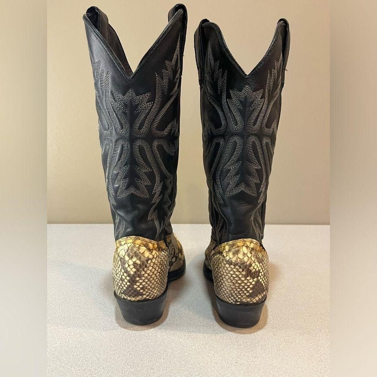Wrangler Wrangler SNAKE & STITCHED LEATHER WESTERN BOOTS Size 5 M Size US 5 / EU 37 - 3 Thumbnail