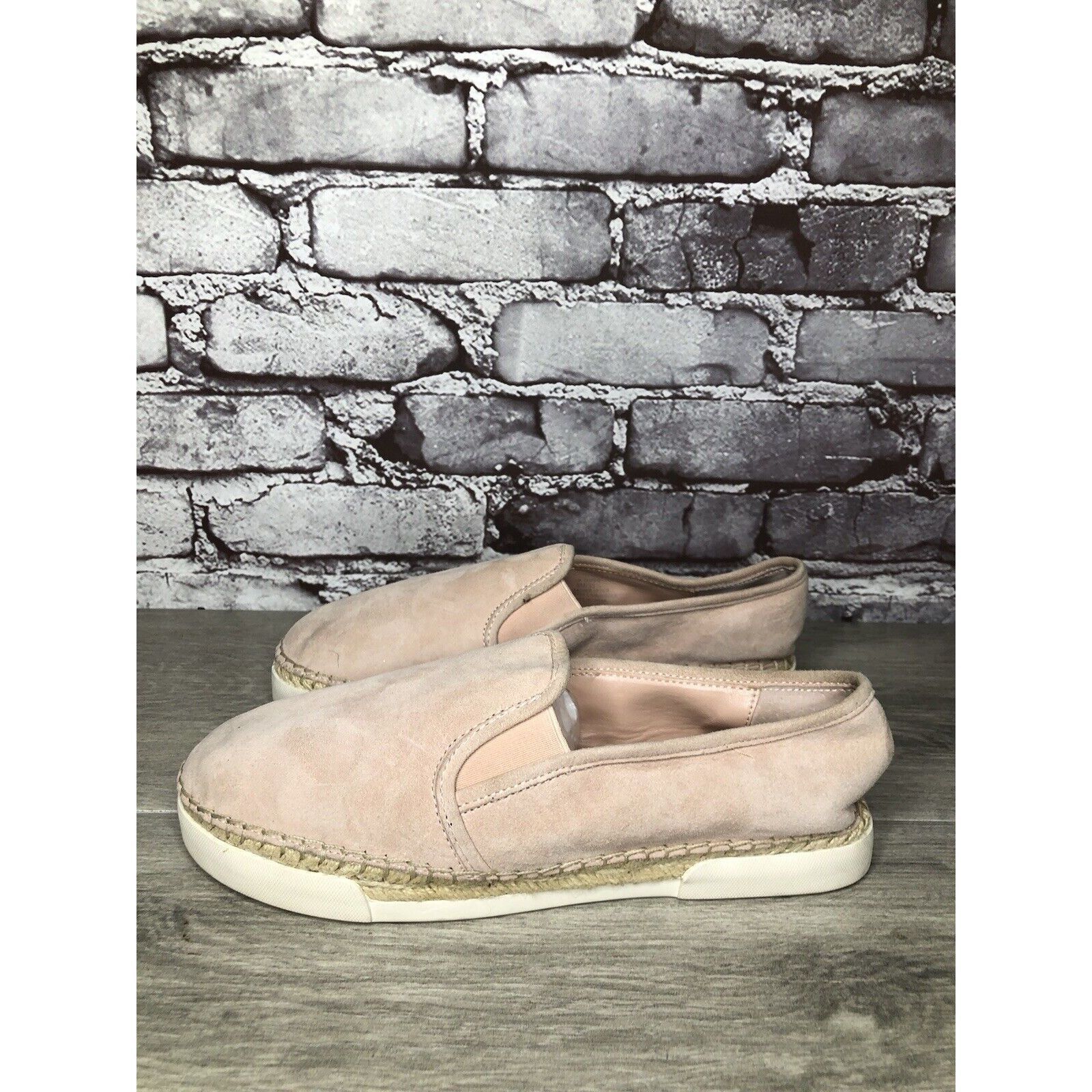 Vince Camuto VINCE CAMUTO Tambie Blush Pink Suede Leather Espadrille Loaf Size US 8 / IT 38 - 1 Thumbnail