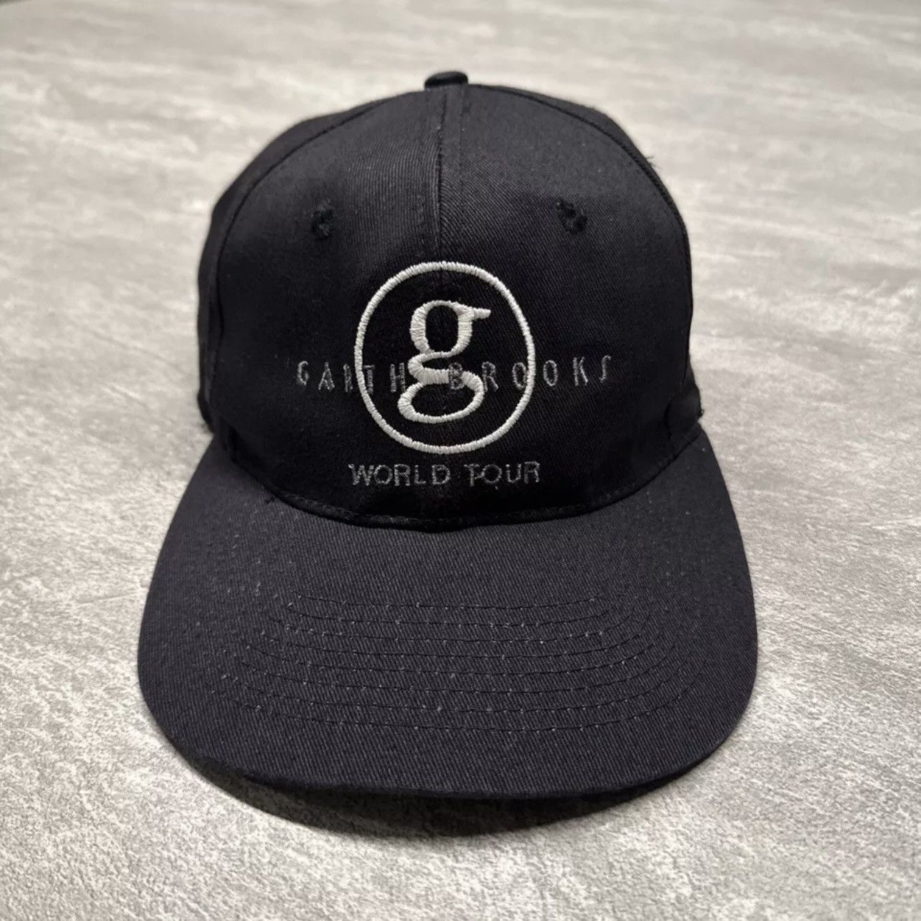 Band Tees × Vintage Vtg 90's Garth Brooks World Tour Snapback Hat Big 615 Radio Size ONE SIZE - 1 Thumbnail