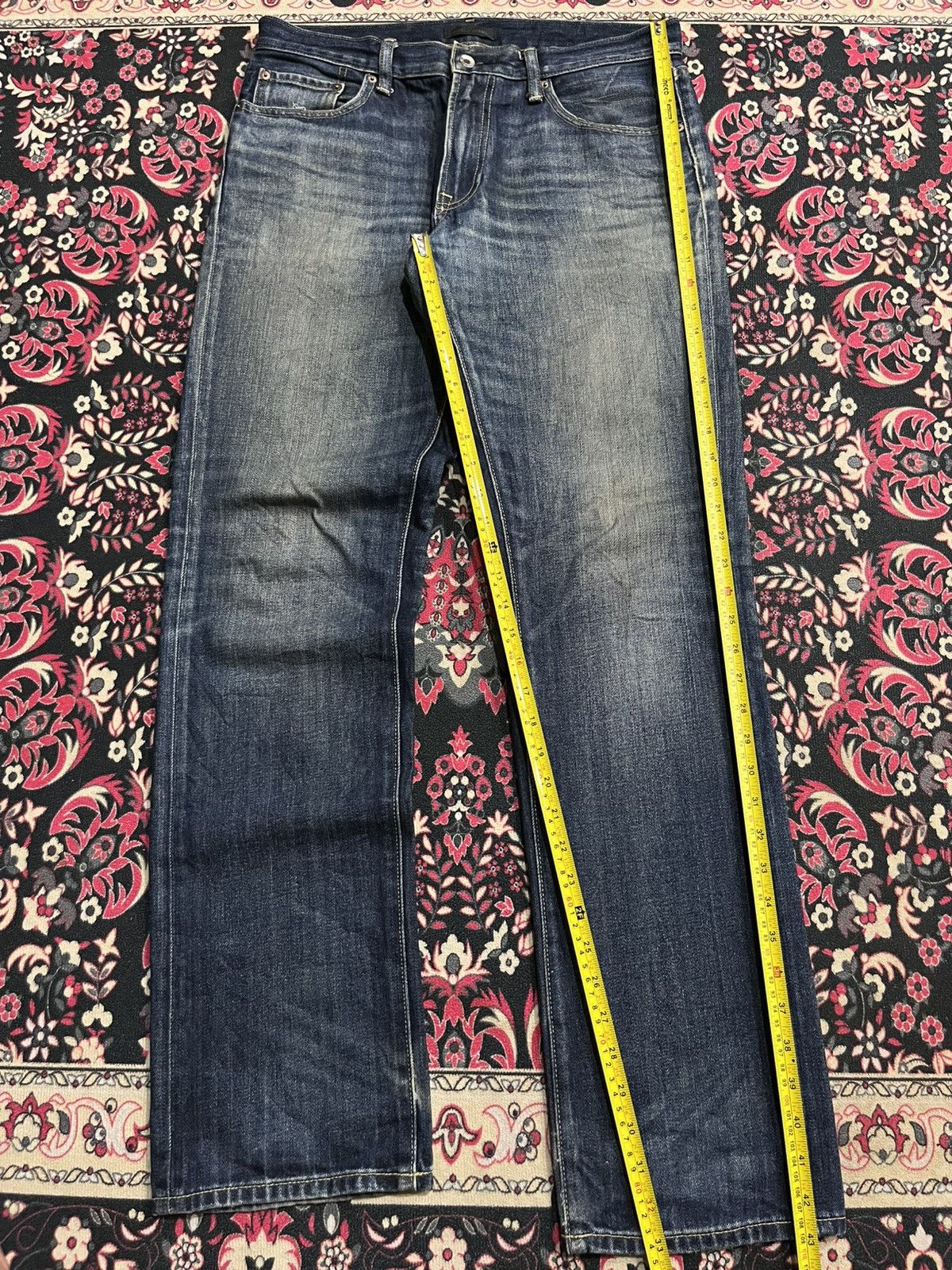 Uniqlo Vintage Uniqlo Dark Blue Washed Straight Leg Jeans Size US 32 / EU 48 - 11 Thumbnail