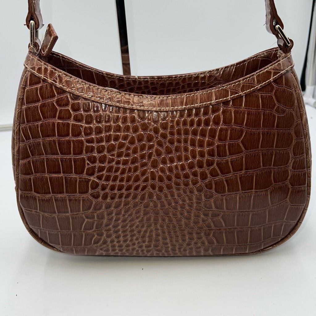 Liz Claiborne Liz Claiborne Croc Embossed Vintage Organizer Shoulder Bag Size ONE SIZE - 3 Thumbnail