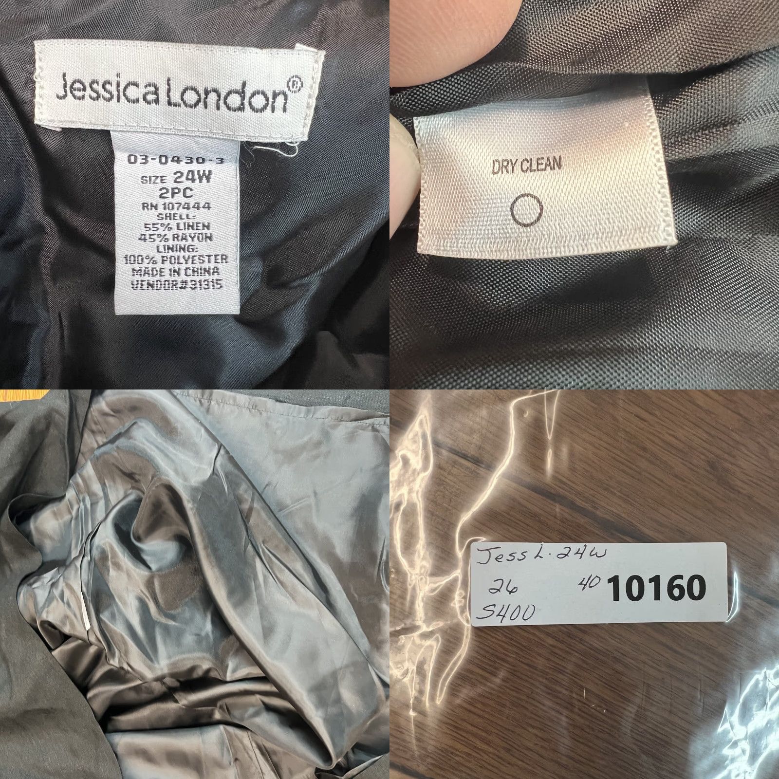 Vintage VINTAGE No — Jessica London Shift Dress Women 24W Black Linen Lined Knee Length Sleeveless Pullover 100% Linen Womens Size 24 Size 4XL / US 24-26 - 8 Thumbnail