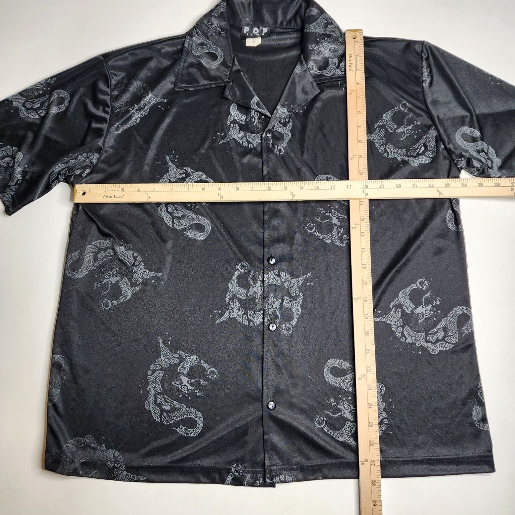 Vintage VINTAGE Pop Icon Button Up Chinese Dragons AOP Rave Club Camp Shirt USA Size XL Men Black Short Sleeve Button-Up Collared Spread Y2K Size US XL / EU 56 / 4 - 6 Thumbnail