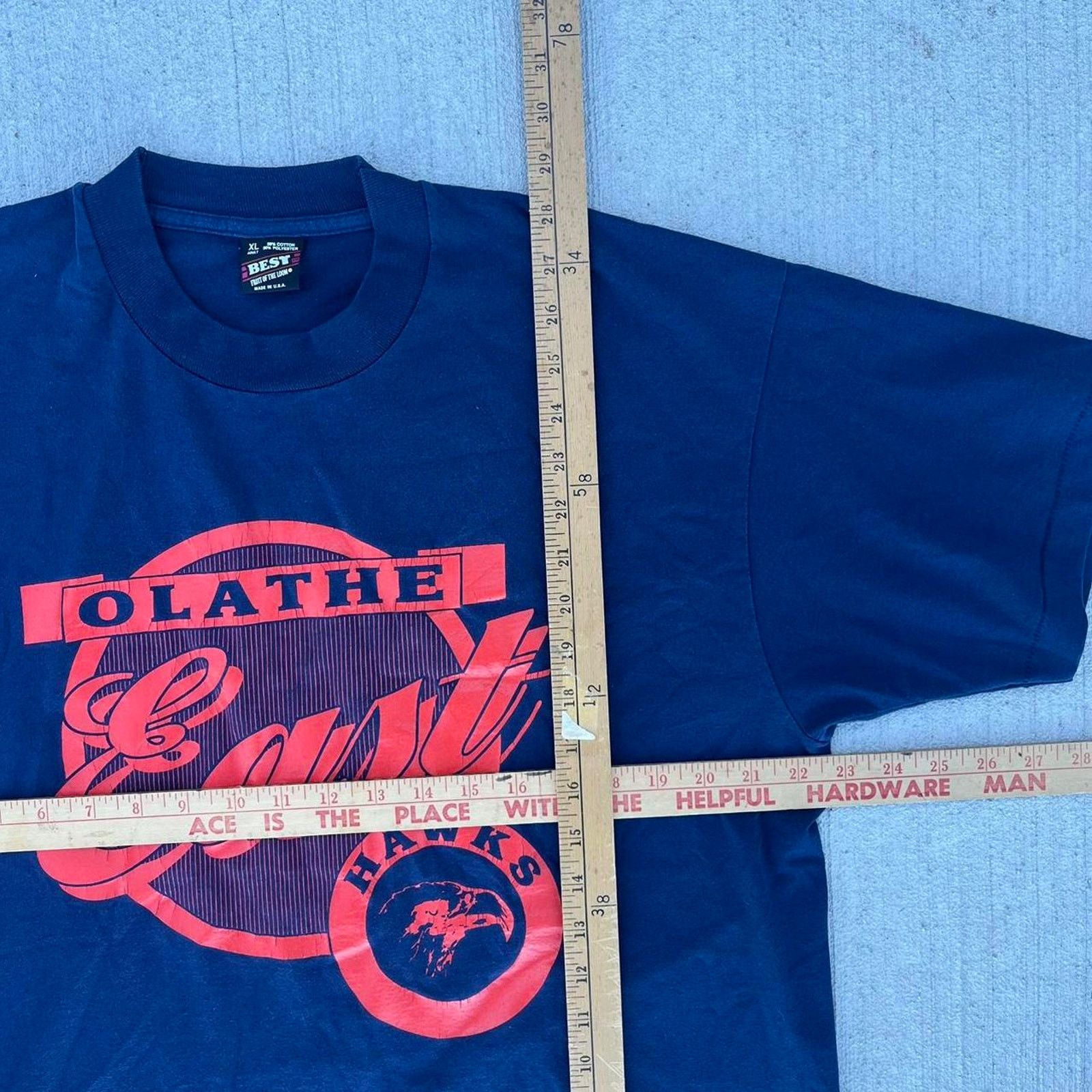 Fruit Of The Loom Vintage olathe east graphic tshirt Size US XL / EU 56 / 4 - 6 Thumbnail