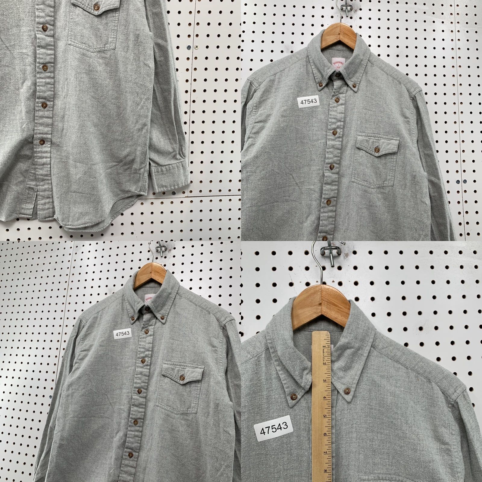 Brooks Brothers Brooks Brothers Flannel Button Shirt Mens Small Gray Long Sleeve Preppy Work Size US S / EU 44-46 / 1 - 8 Thumbnail