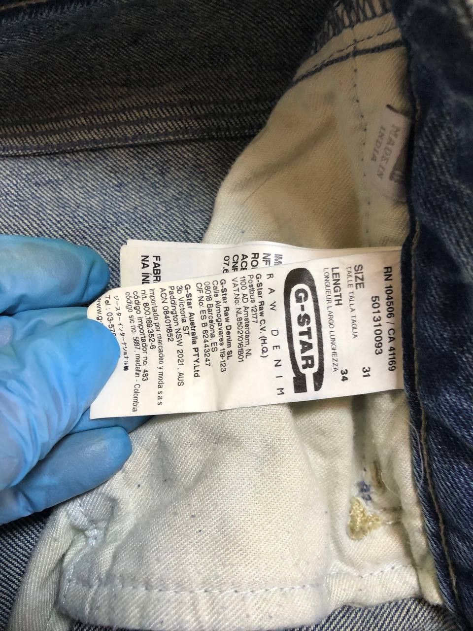 G-Star G-Star Raw GS01 Arc 3D Slim Blue Denim Jeans Size 31" - 16 Thumbnail