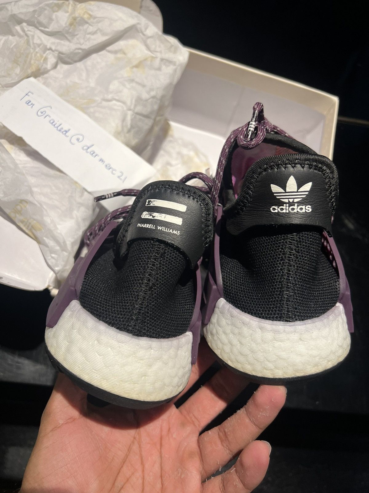 Adidas × Pharrell Adidas Human Race Pharrell Holi (Core Black) Size US 8.5 / EU 41-42 - 9 Thumbnail