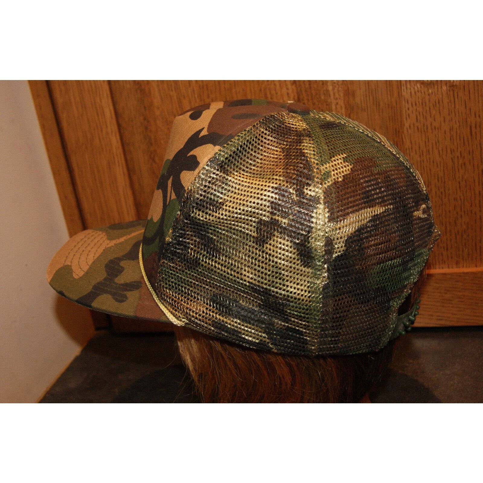 Other VTG Snapback Camo Cap Hat Woodland Camouflage Trucker Mesh Size ONE SIZE - 5 Thumbnail