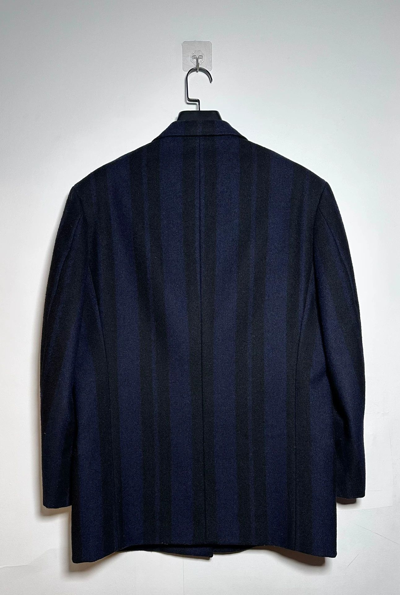 Yohji Yamamoto Yohji Yamamoto Y‘s Relaxed Wool Stripe Blazer Navy-Black Size US S / EU 44-46 / 1 - 2 Thumbnail