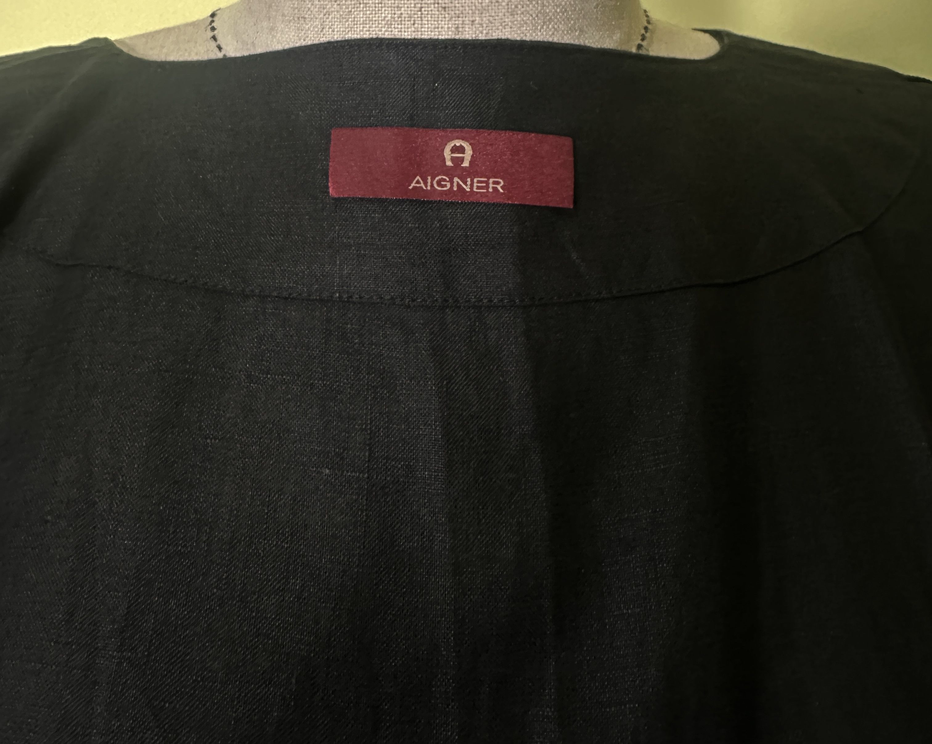 Aigner Aigner Black Linen Kimono Jacket Cloak Size ONE SIZE - 6 Thumbnail