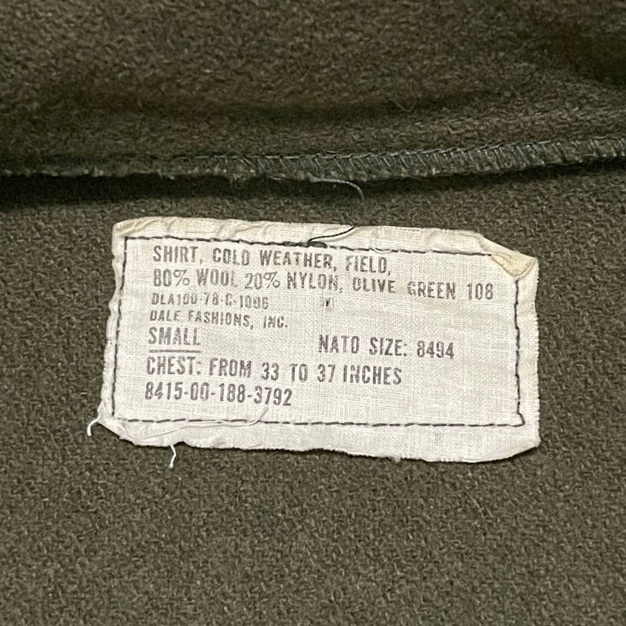 Vintage Vintage 70's Military Wool Shirt Jacket Size US S / EU 44-46 / 1 - 7 Thumbnail