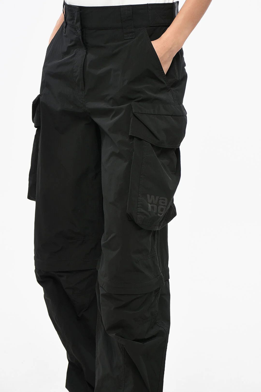 Alexander Wang og1mm0426 Wide-Leg Cargo Pant in Black Size 32" / US 10 / IT 46 - 2 Thumbnail