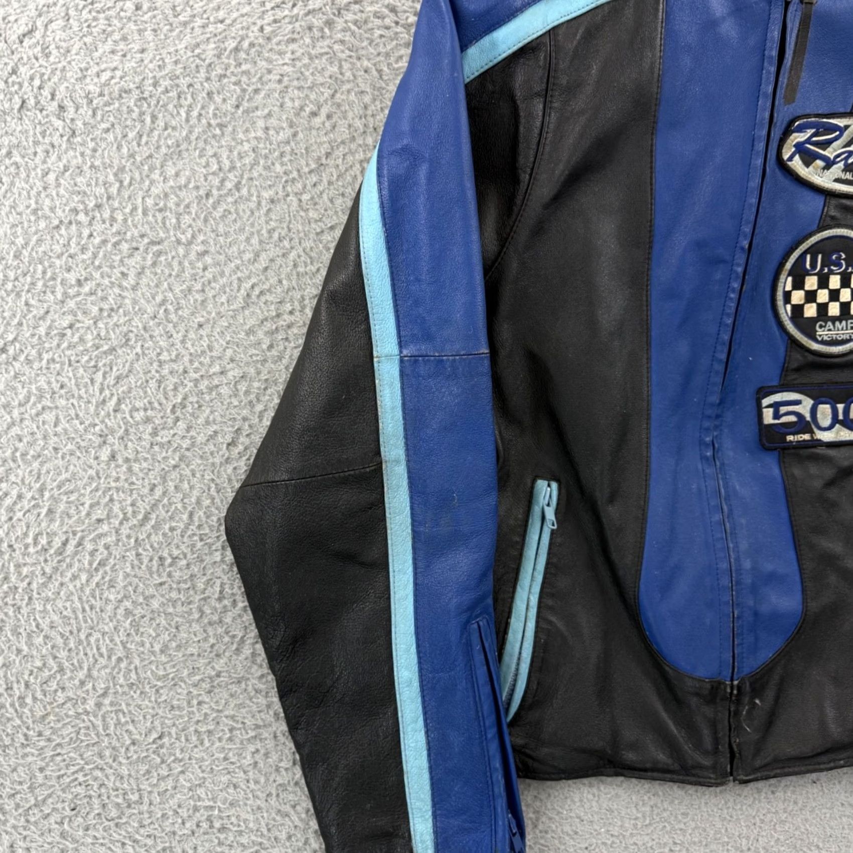 Vintage VINTAGE Vanson Leather Jacket Womens Small Black 90s Patch Biker Racing Motocycle Jacket Short Long Sleeve Womens Menus Size S / US 4 / IT 40 - 4 Thumbnail