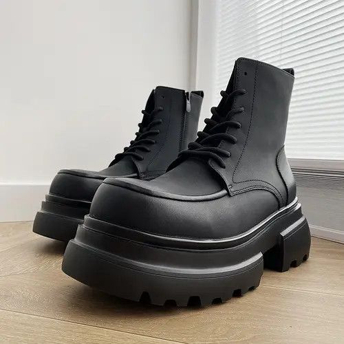 VIBE Classic Black Leather Boots Size US 8 / EU 41 - 1 Thumbnail