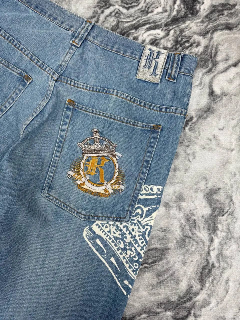Karl Kani Vintage Karl Kani Denim Baggy Jeans 90s Big Logo Y2K Size US 38 / EU 54 - 2 Thumbnail