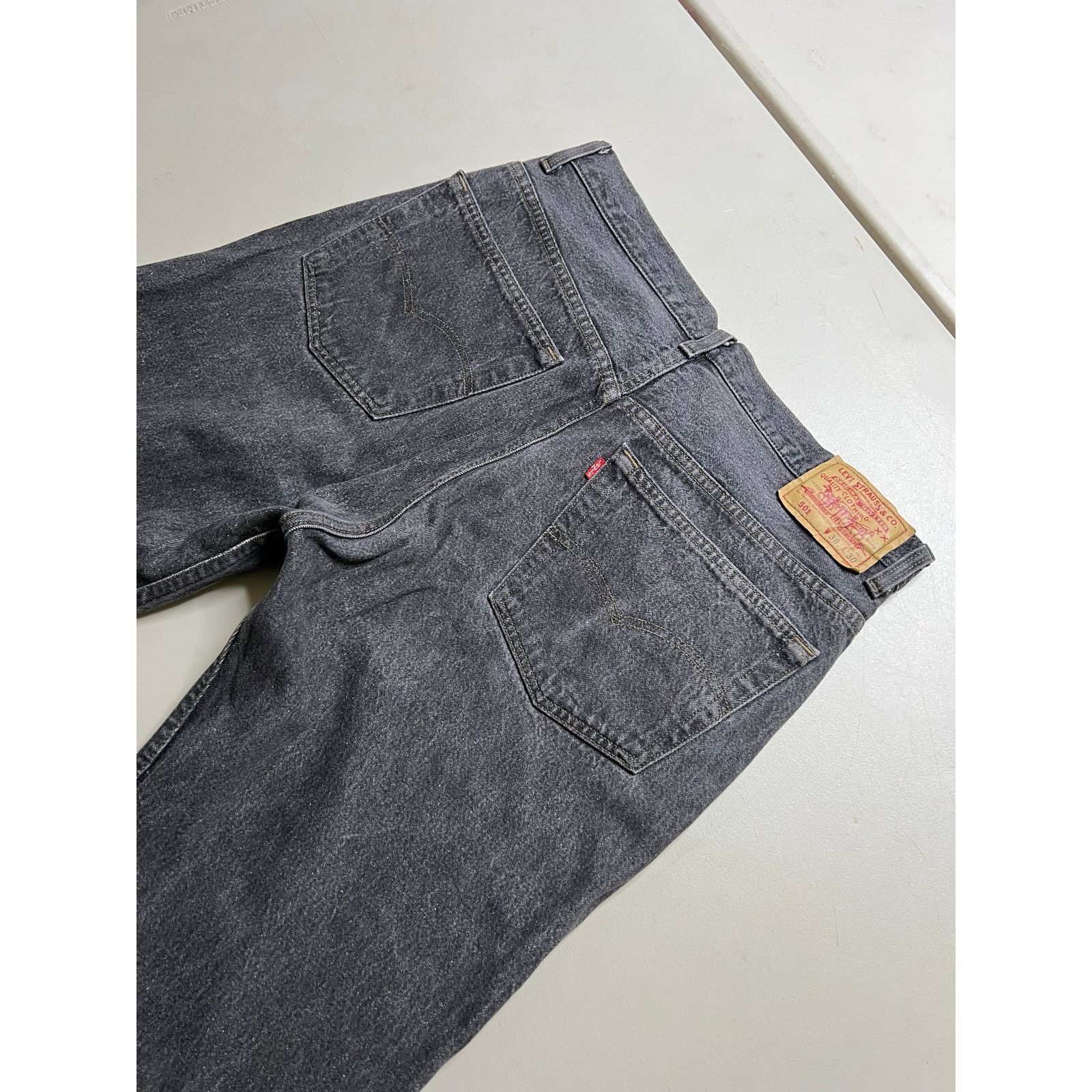 Levi's Vintage Levi's 501 Black / Gray Denim Jeans Men's 38x30 90s Size US 38 / EU 54 - 11 Thumbnail