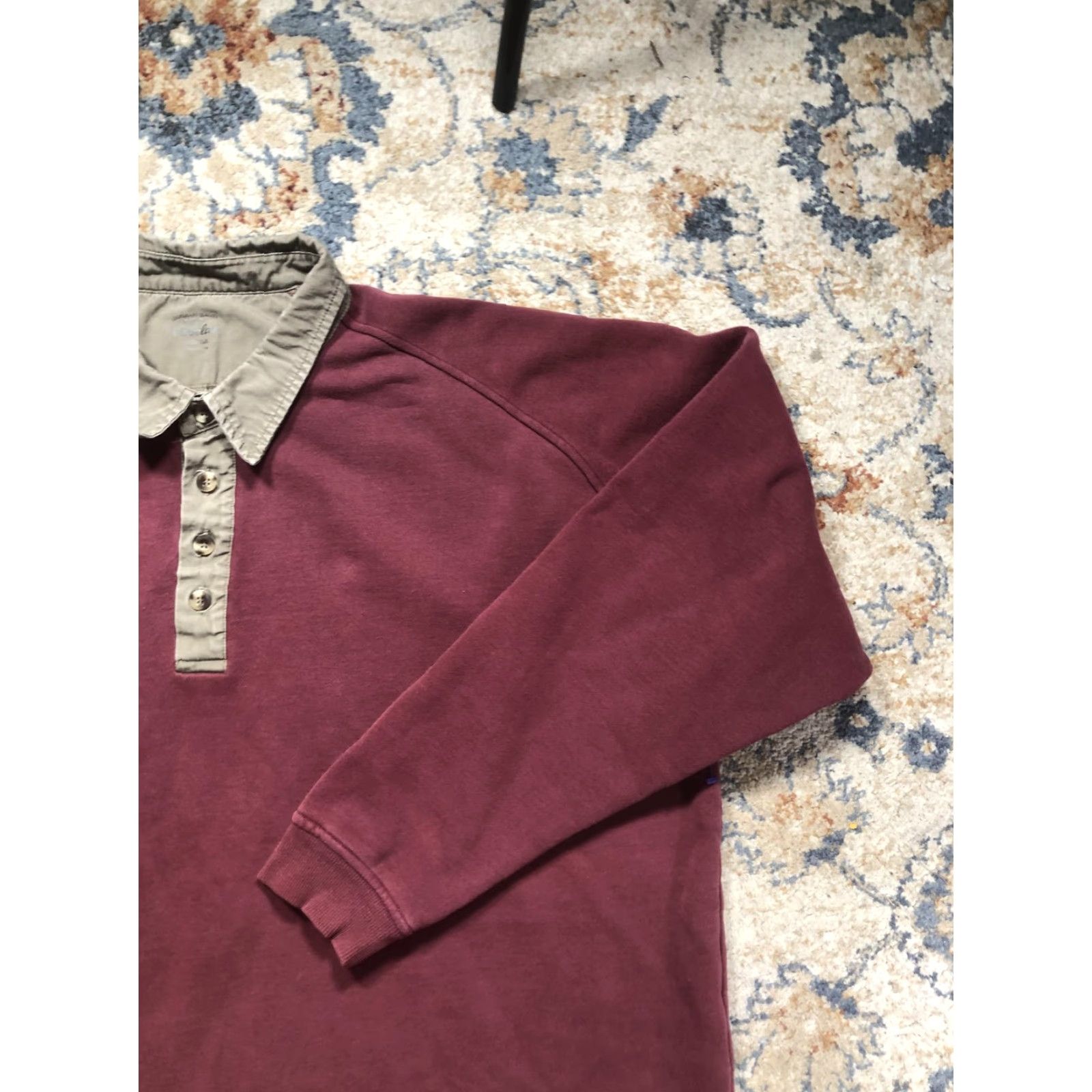 Vintage Cabela's Sweatshirt Mens 3XLT Red Fleece Collared Pullover Button Placket Size US XXL / EU 58 / 5 - 4 Thumbnail
