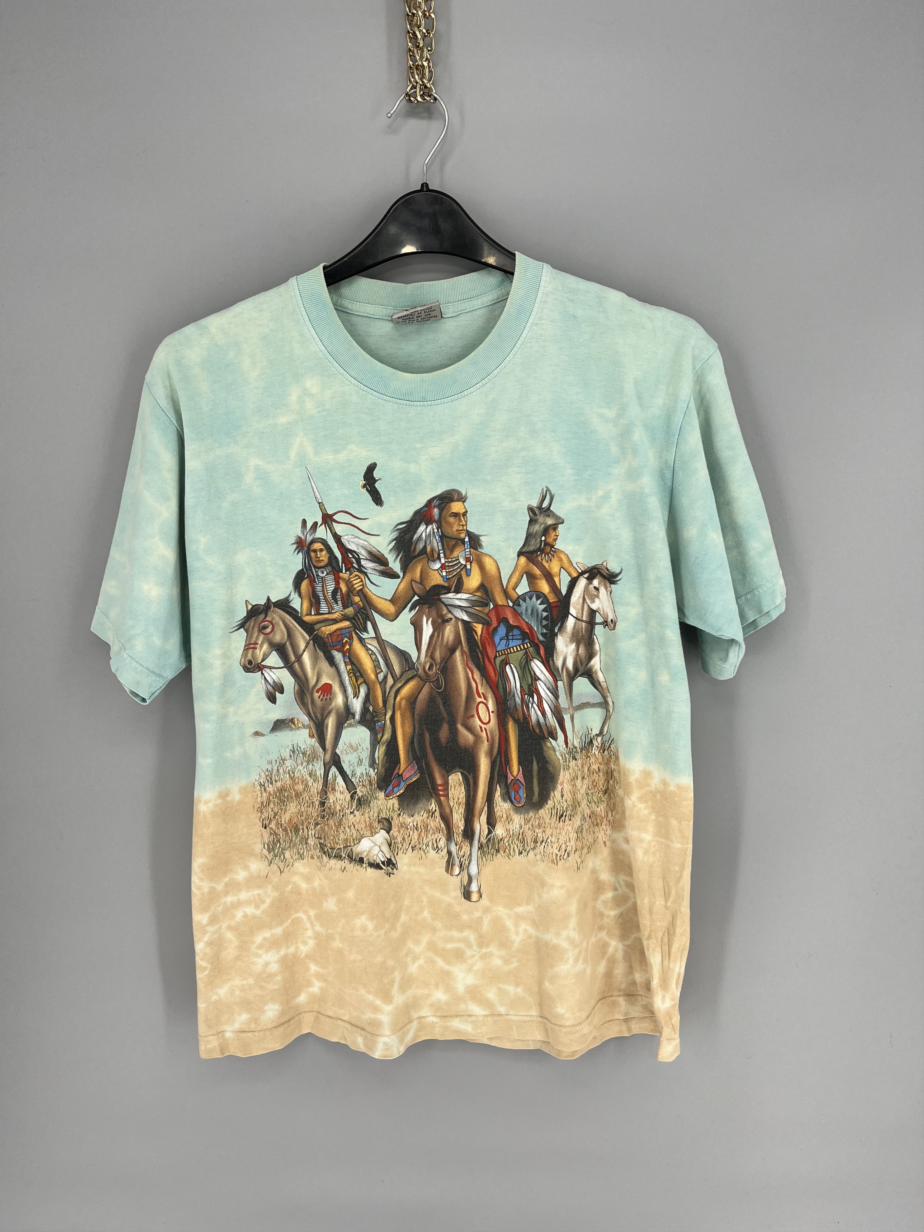 Tribal Streetwear Vintage 90s Rock Eagle Double Sided Indian Chief Motorcyle Size US L / EU 52-54 / 3 - 1 Thumbnail