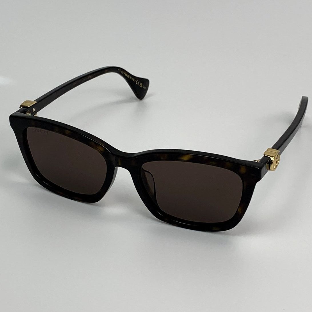 Gucci Gucci Sunglasses GG1596SK 003 Dark Havana/Dark Brown Unisex Size ONE SIZE - 1 Thumbnail