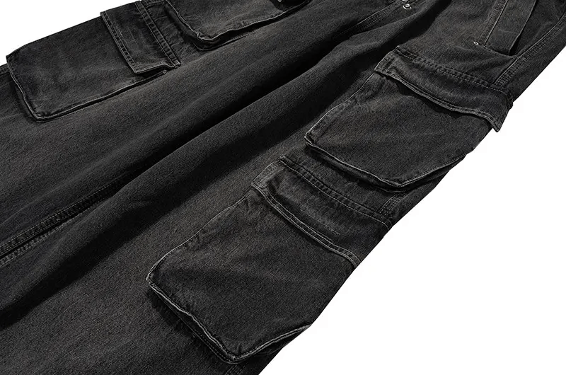 Designer × Japanese Brand × Jean Hombre Drawstring Elastic Baggy Cargo Jeans Size US 32 / EU 48 - 9 Thumbnail